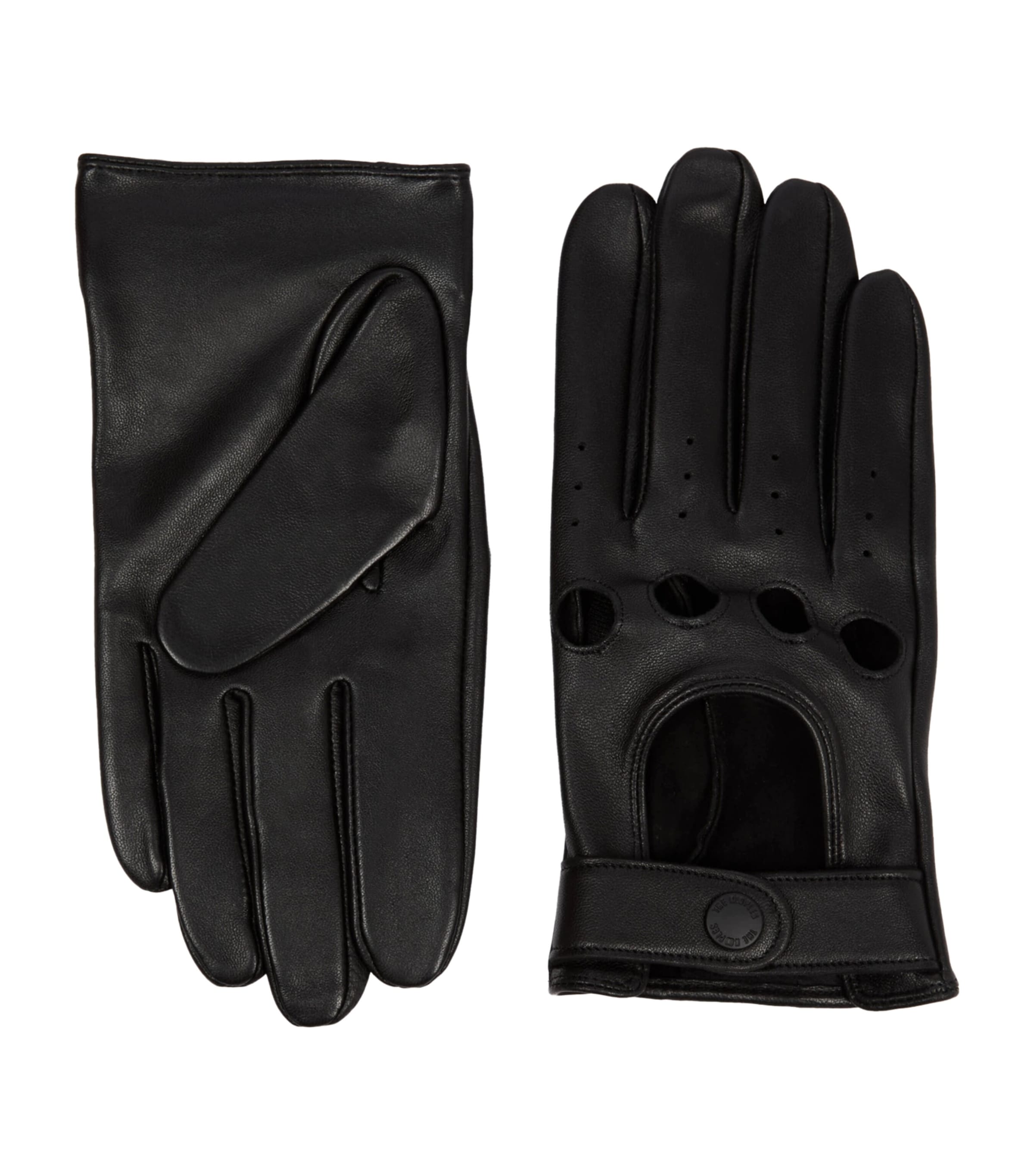 Shop The Kooples Leather Biker Gloves In Black