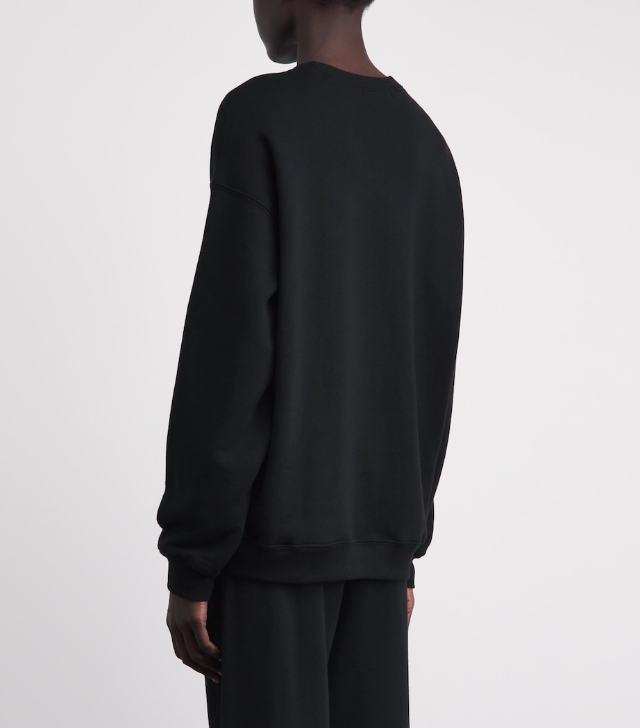 ÉTERNE Womens French Terry Oversized Sweatshirt Black Image 5