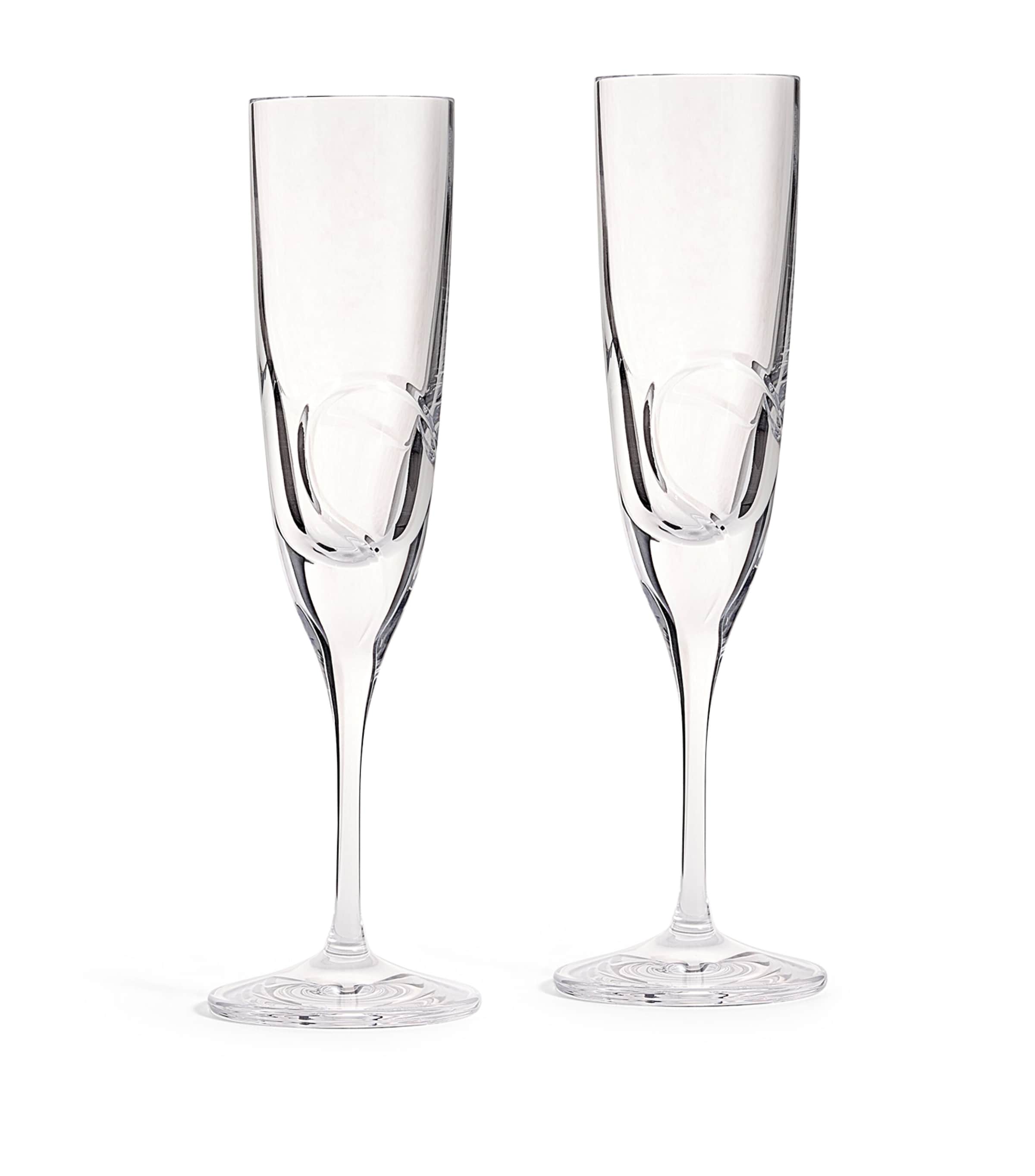 Wedgwood x Vera Wang Luxe Graphite Champagne Flutes (Set of 2) Clear Image 1