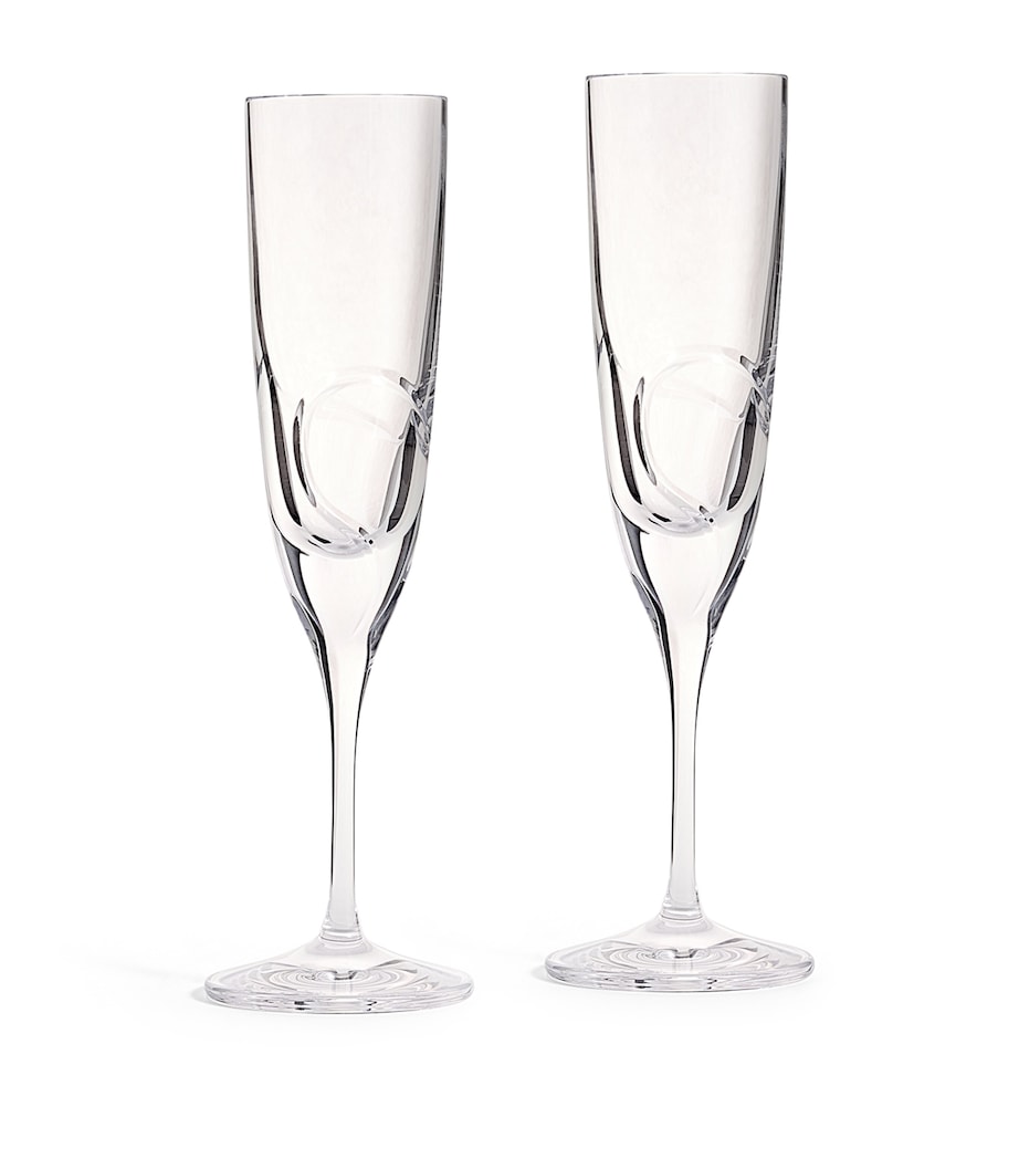 Wedgwood x Vera Wang Luxe Graphite Champagne Flutes (Set of 2) Clear Image 1