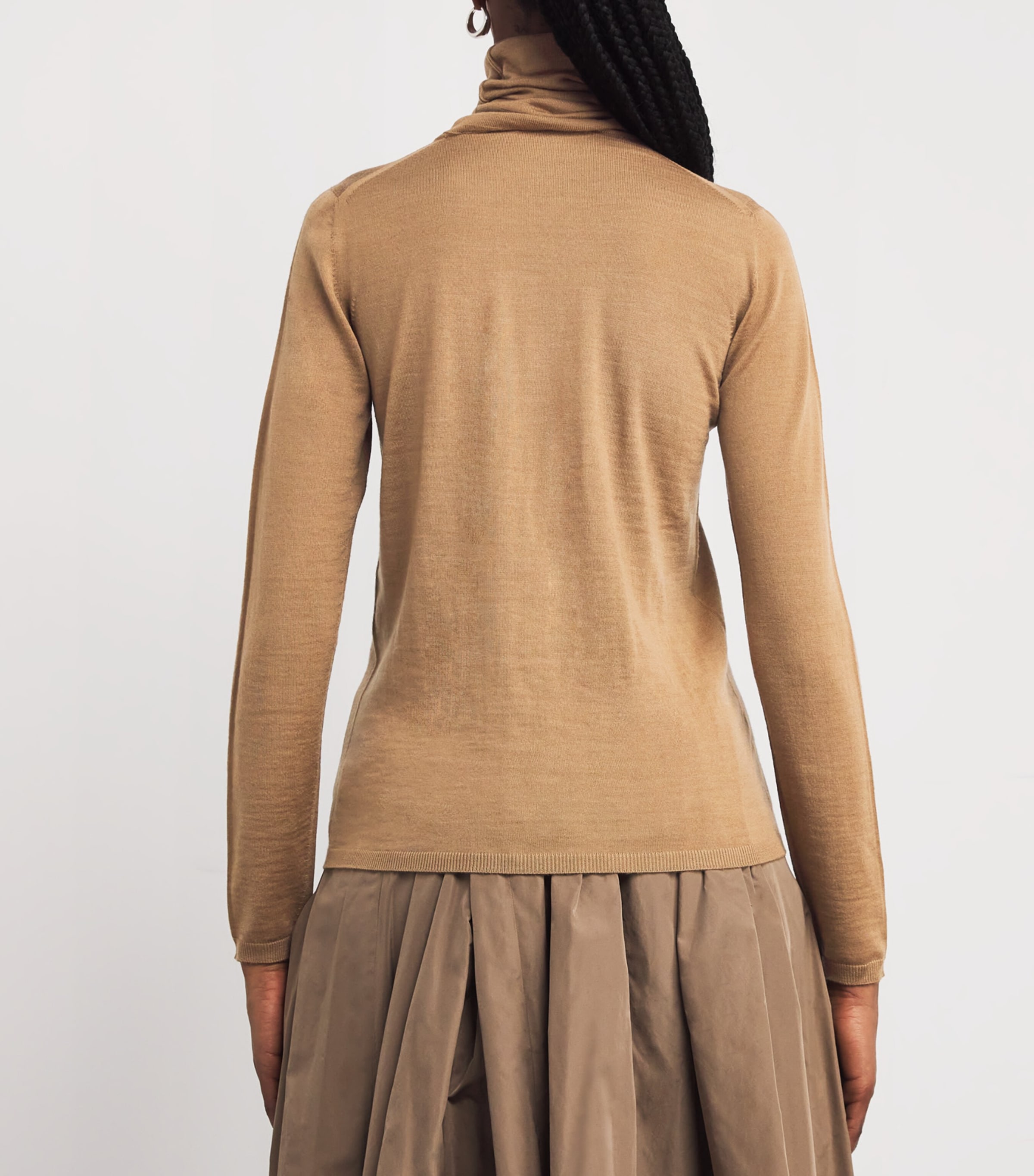 Virgin Wool Rollneck Sweater CAMEL Image 4