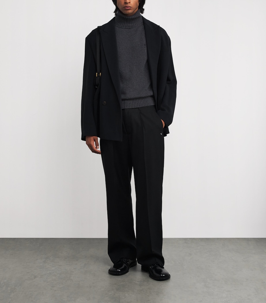 Cashmere-Wool Ami de Coeur Rollneck Sweater 020 - ANTHRACITE Image 2