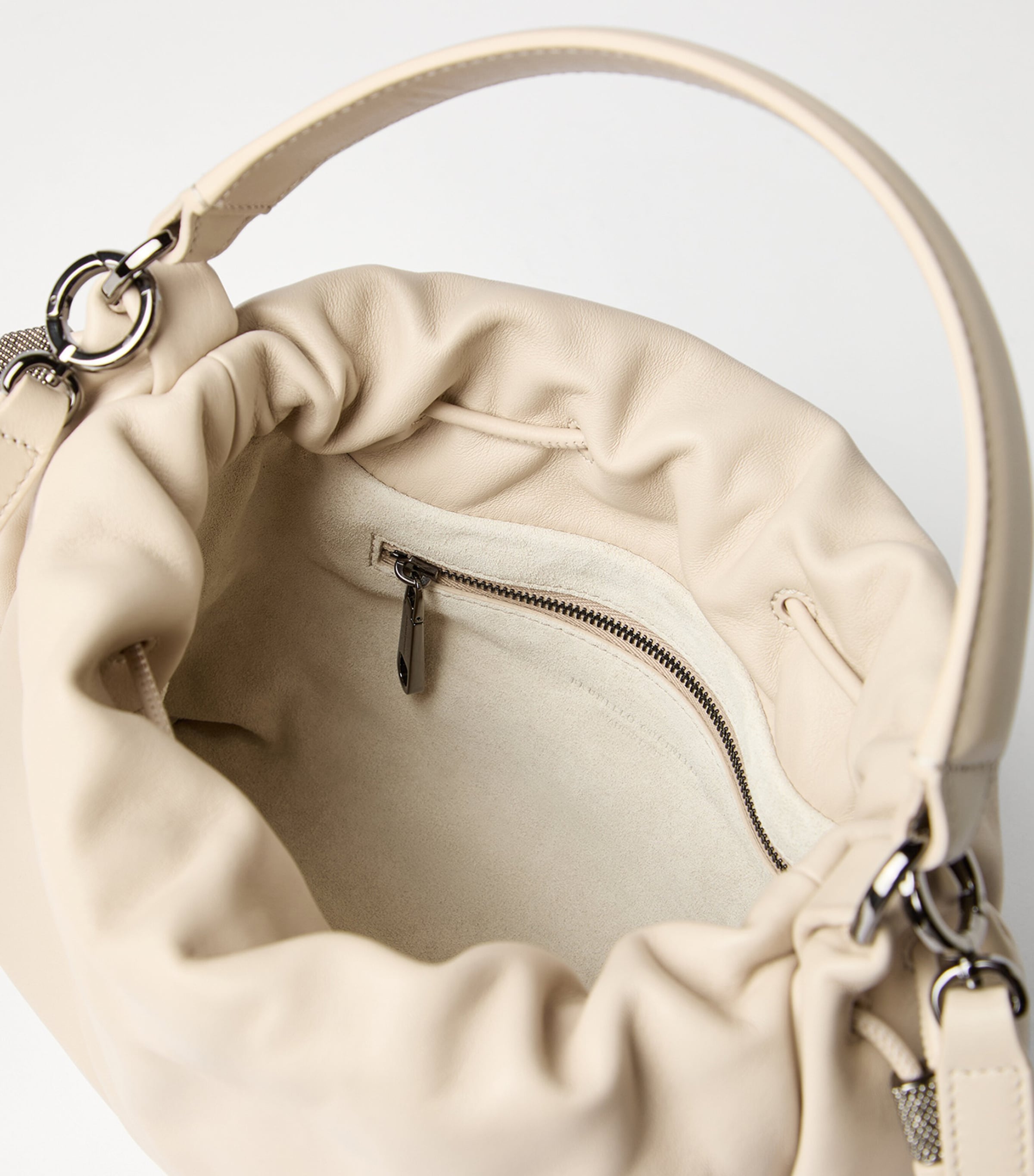 Small Leather Mellow Bucket Bag C8905 Image 4