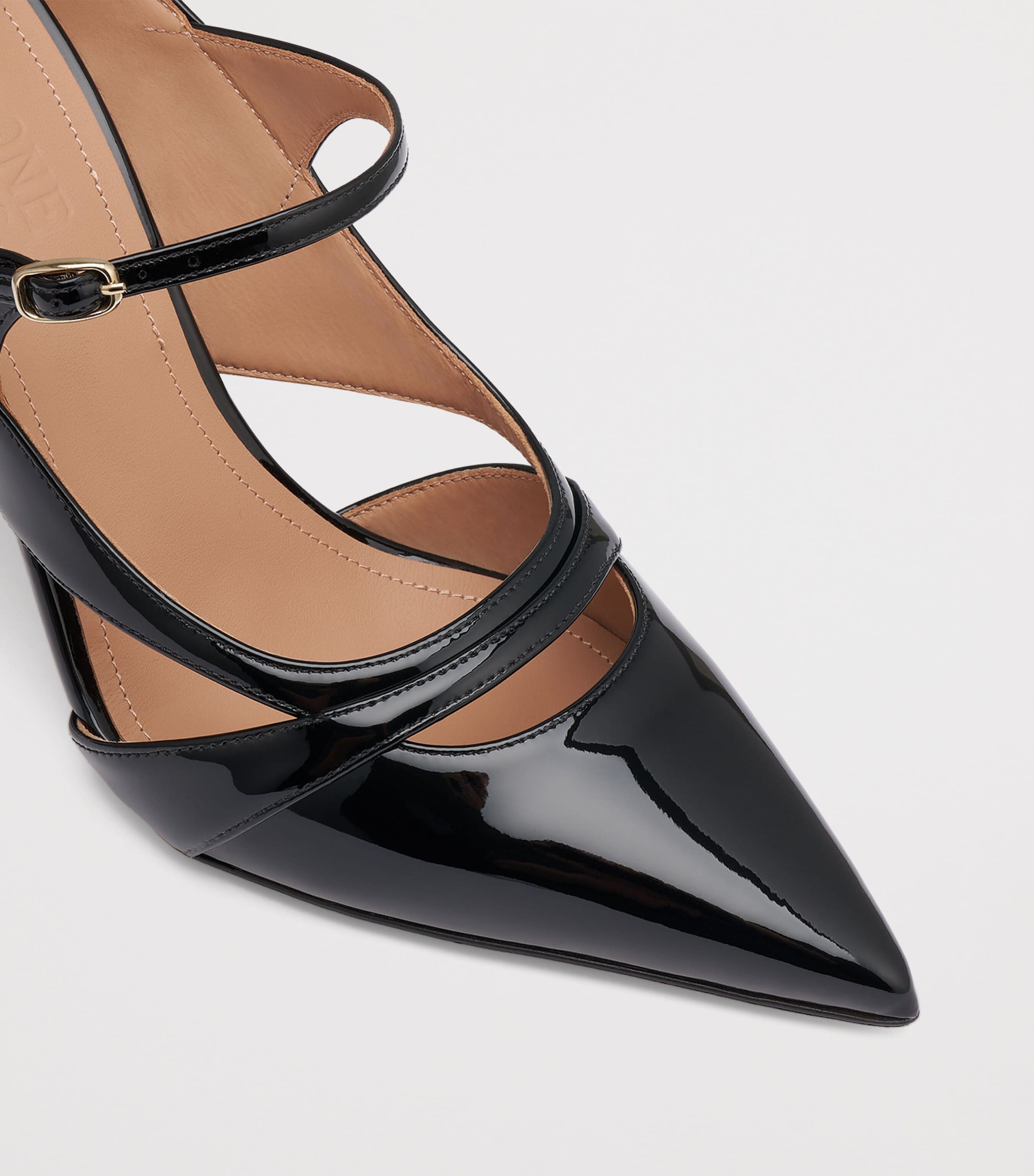 Malone Souliers Patent Leather Patty Heeled Mules 90 Black Image 5