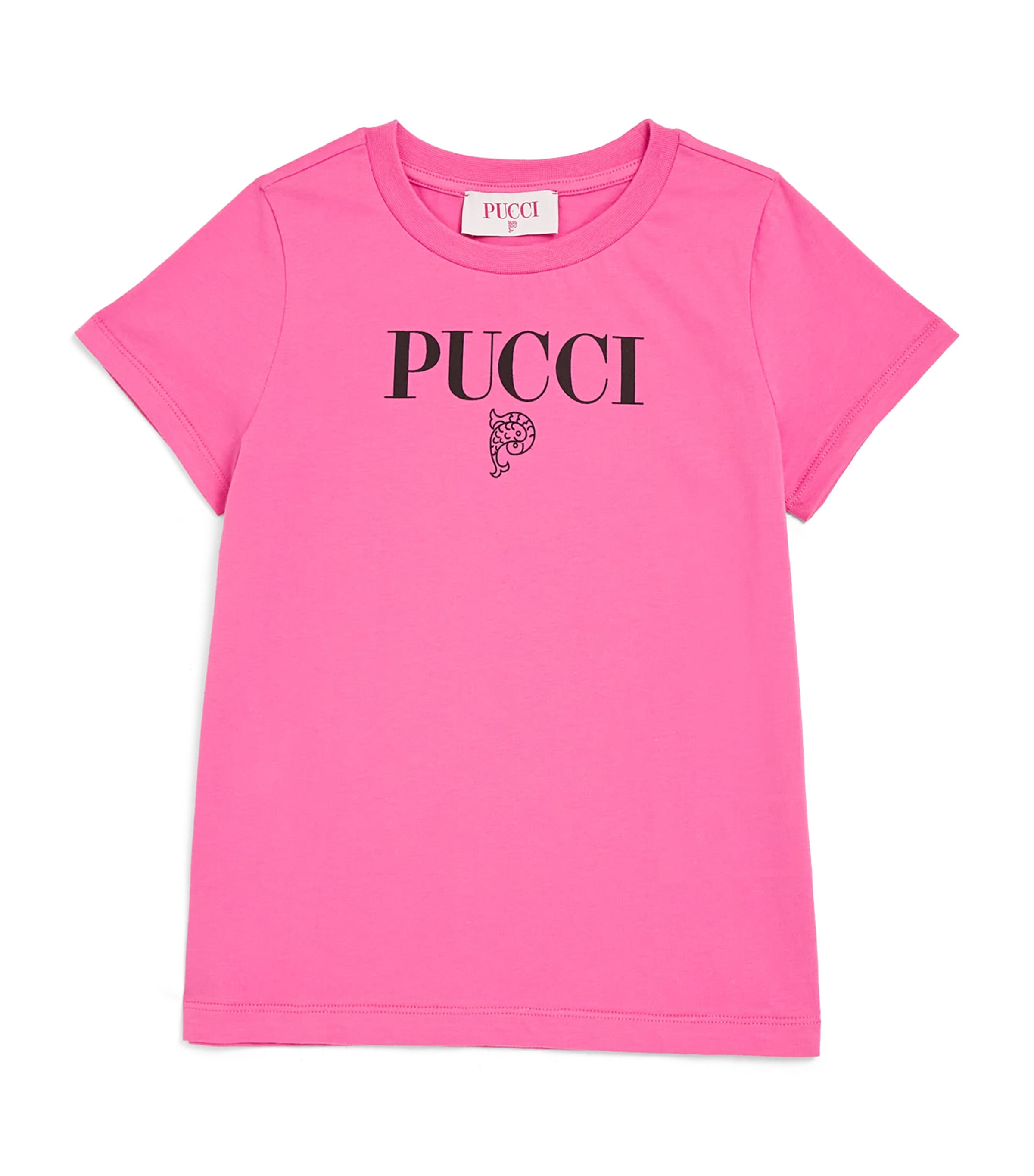 PUCCI JUNIOR COTTON LOGO T-SHIRT 