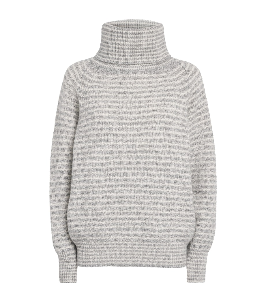 Missoni Womens Mock-Neck Sweater White And Grey Image 1