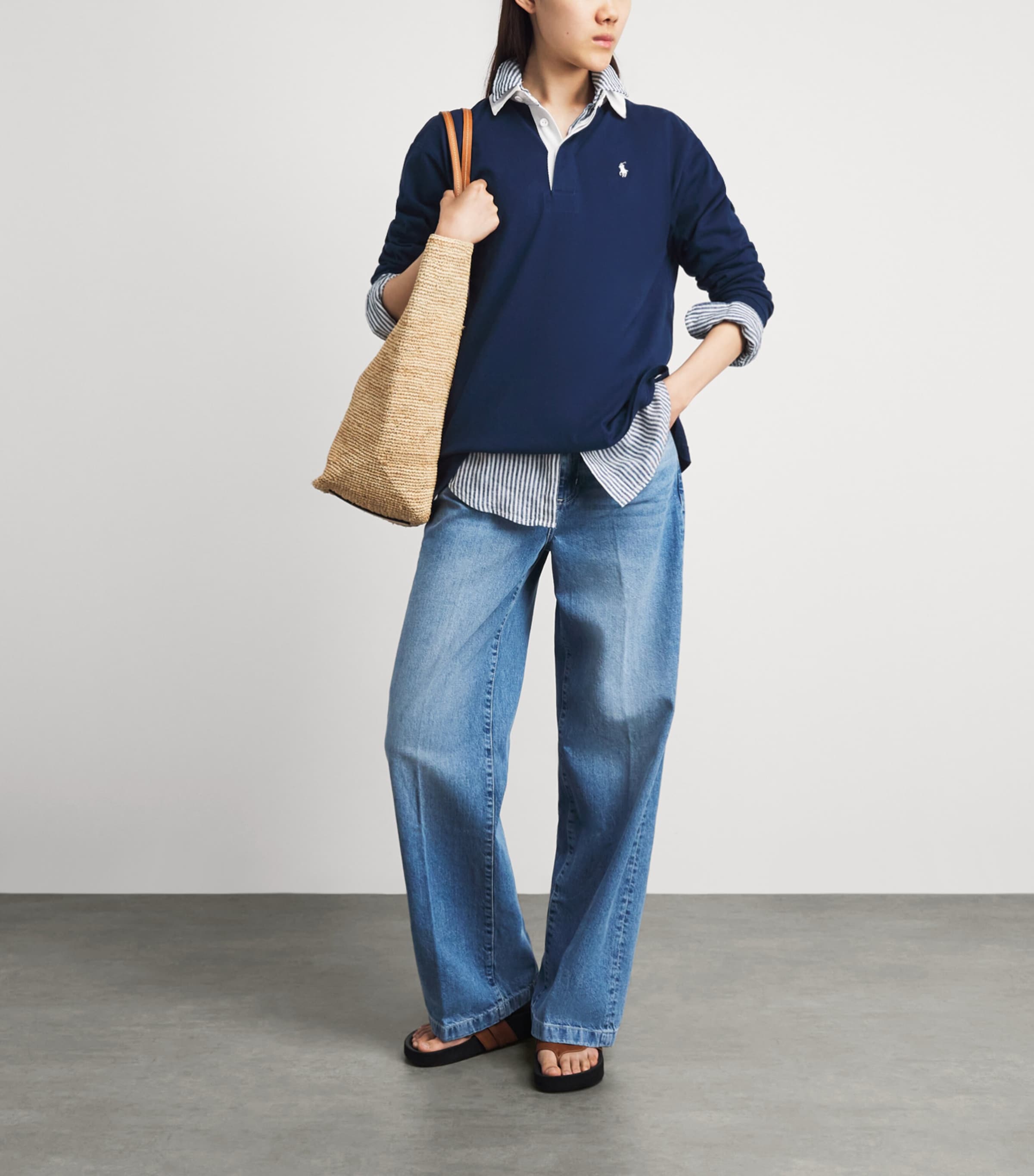 Polo Ralph Lauren Womens Cotton Rugby Shirt Eastside Royal Image 2