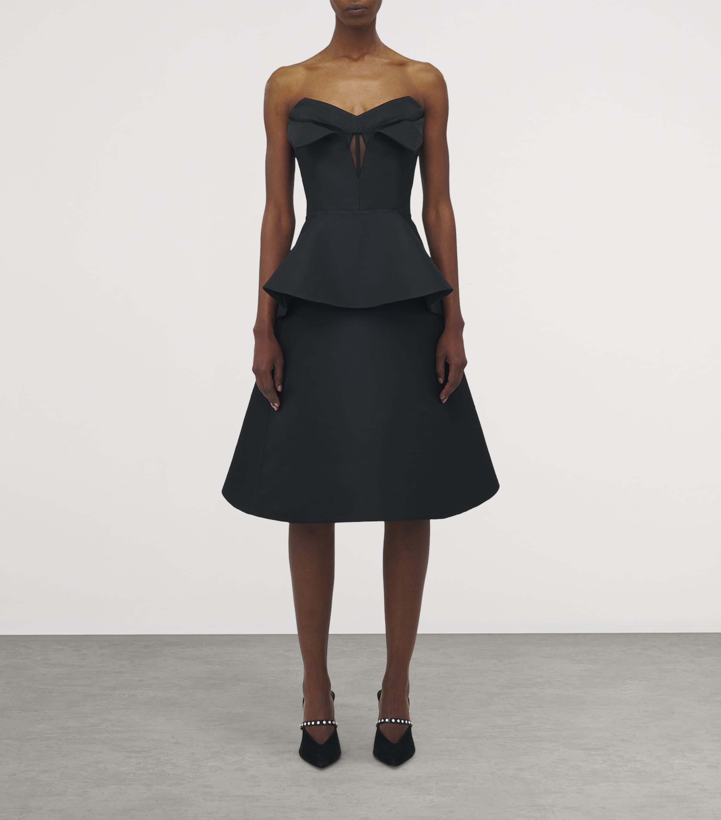 スカート alexander mcqueen SKIRT (804732QJACH 1000) McQueen Duchess Midi Skirt | Harrods UK