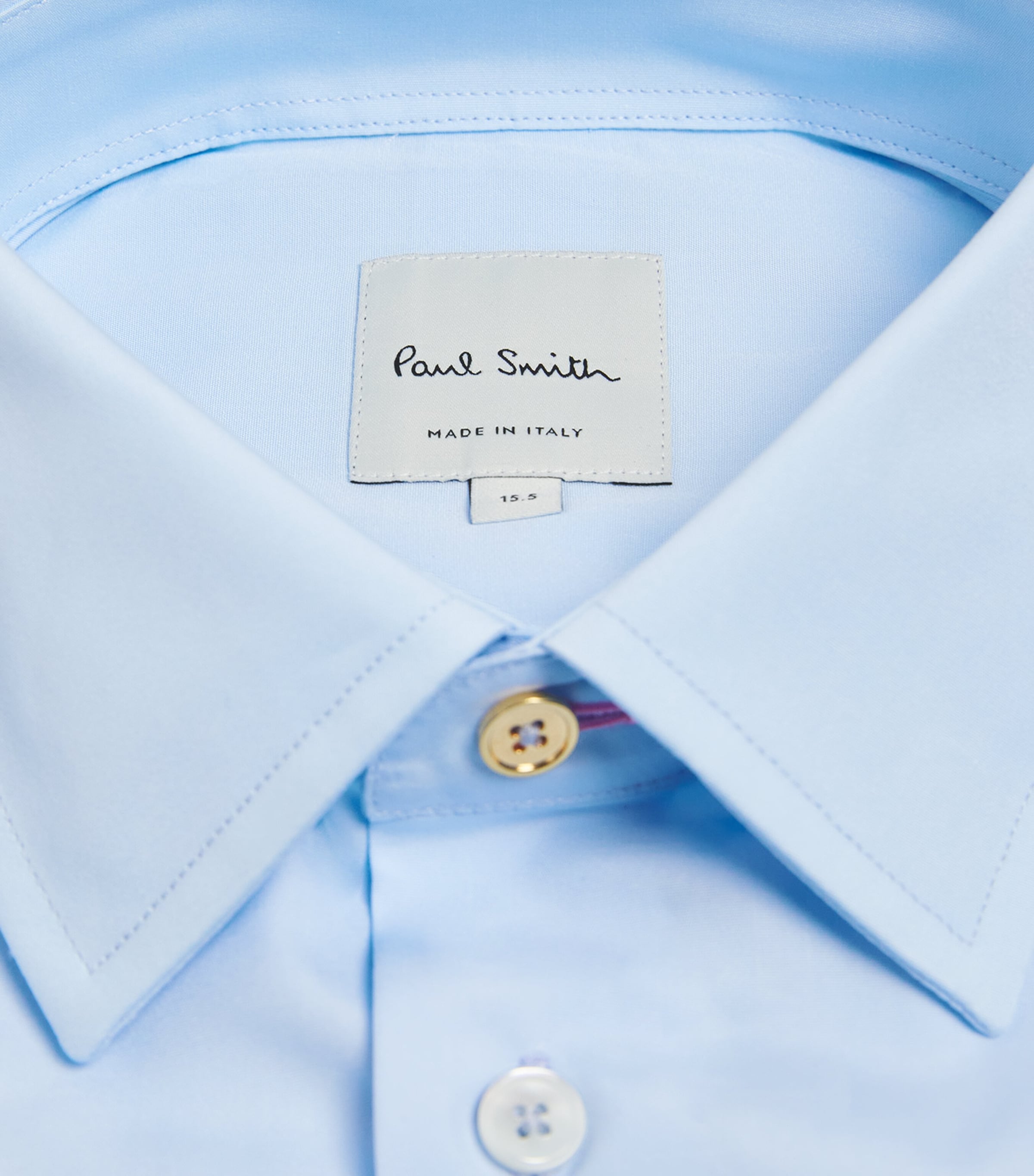 Paul Smith Mens Cotton Regular Fit Shirt Blue Image 6