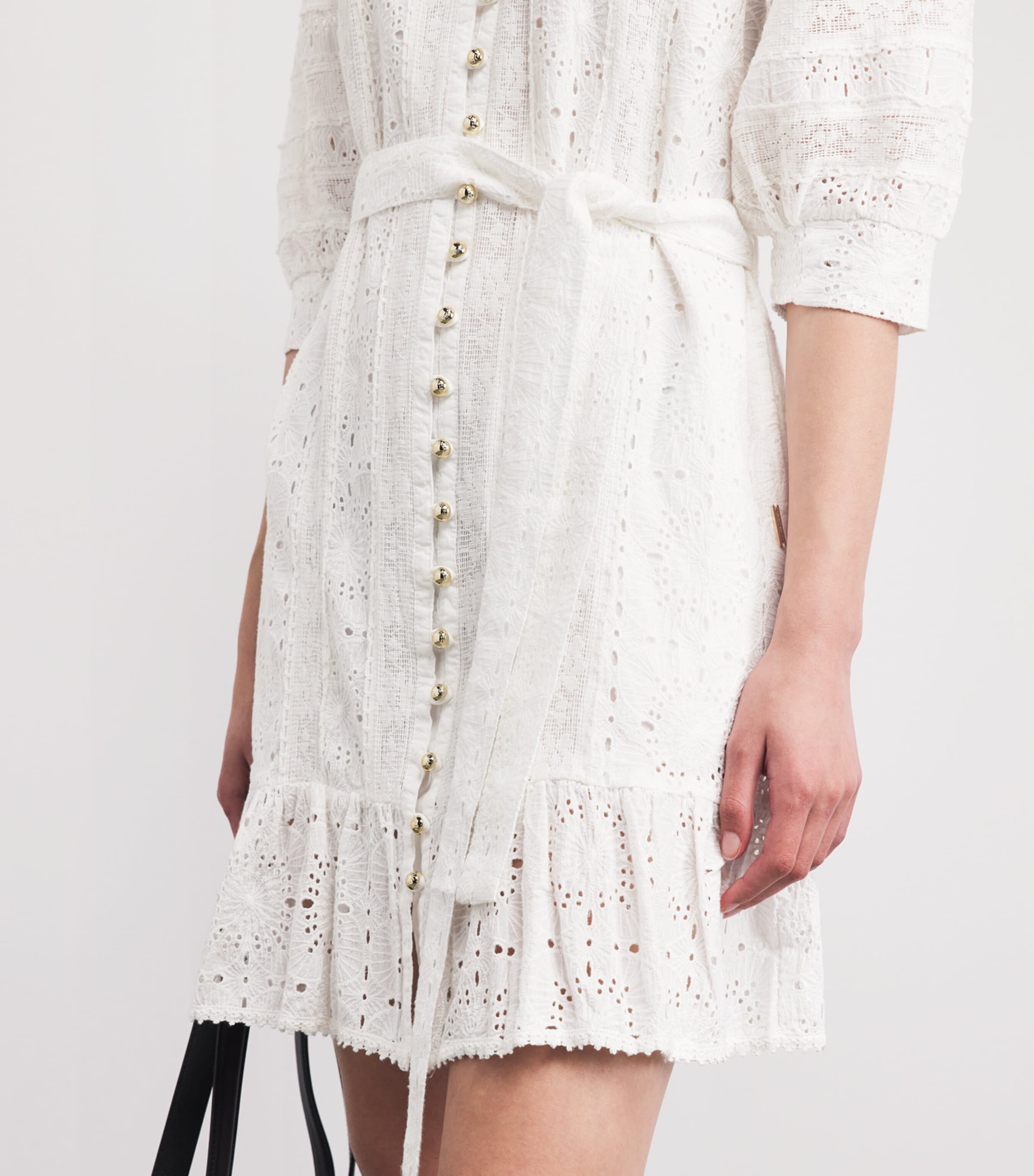 Melissa Odabash Womens Cotton Reagan Mini Dress White Image 3