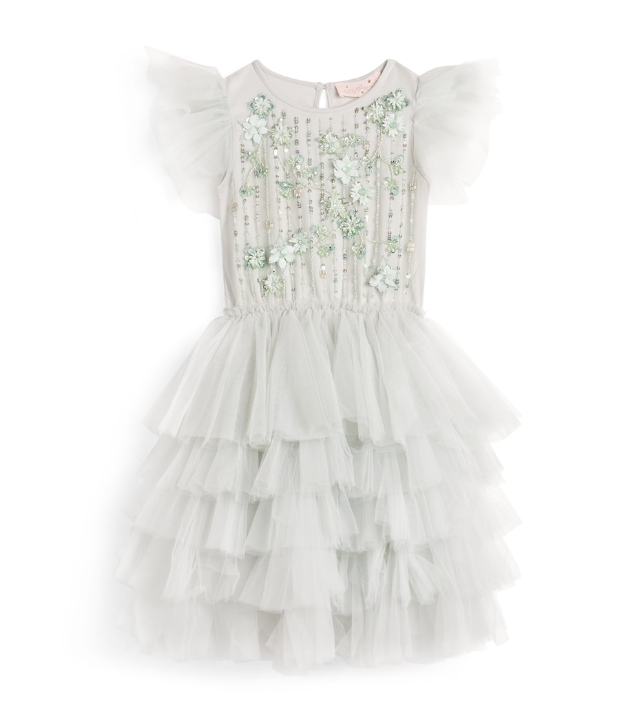 Tulle Embellished Gardenia Dress (2-11 Years) SMOKEY Image 1