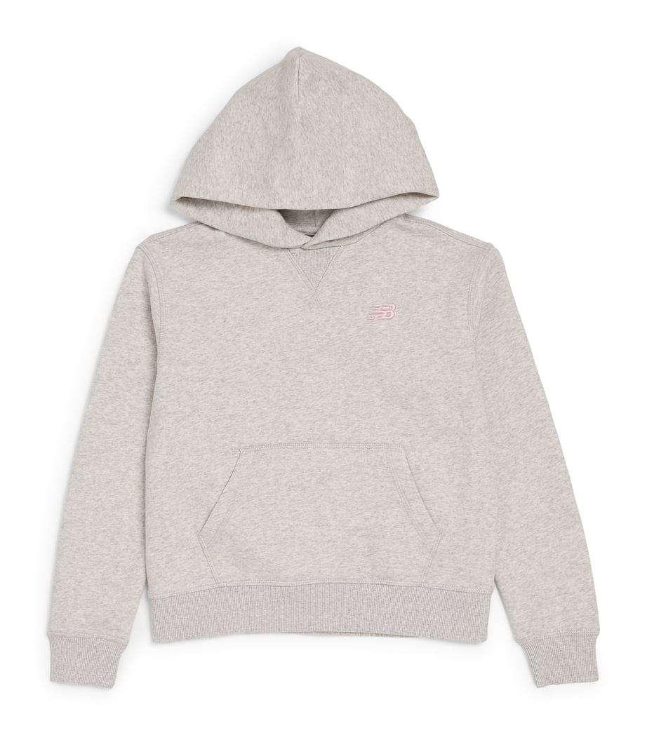 Cotton-Blend Logo Hoodie (7-16 Years) AHH ASH HEATHER Image 1