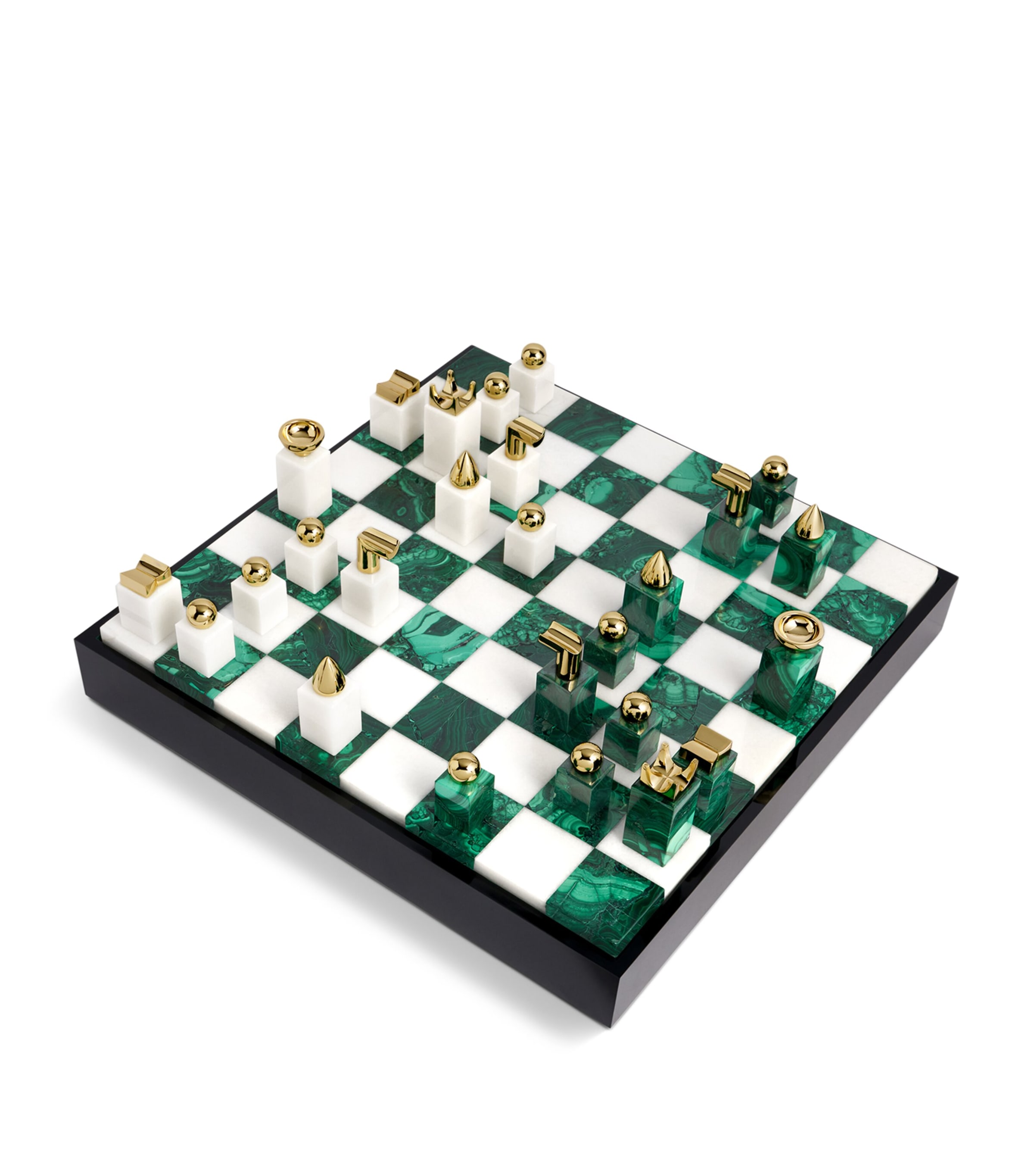 L'Objet Malachite Chess Set Malachite Image 2