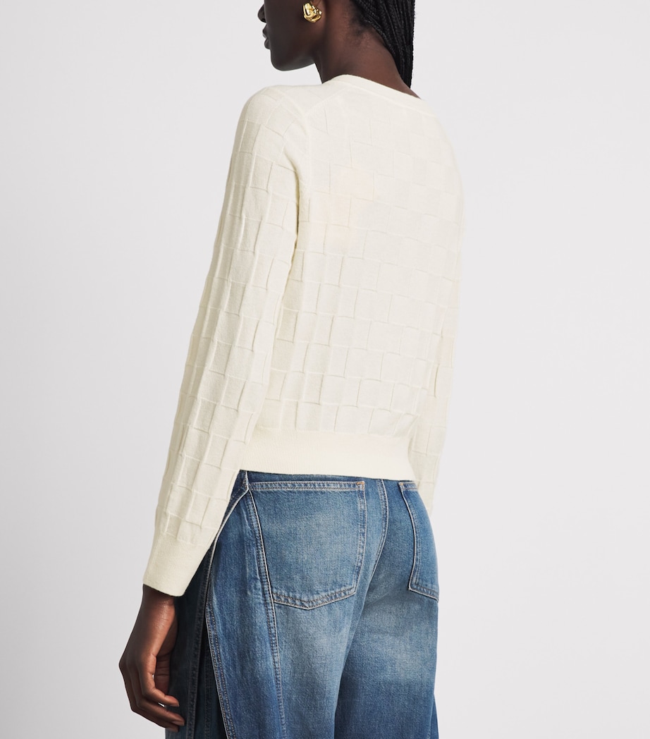 Sandro Paris Womens Wool Cardigan Ecru Image 5