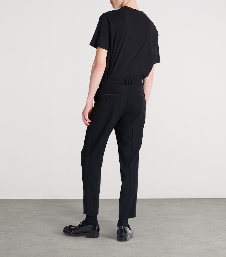 Wool Cropped Straight Trousers EAP NOIR/NOIR Image 3