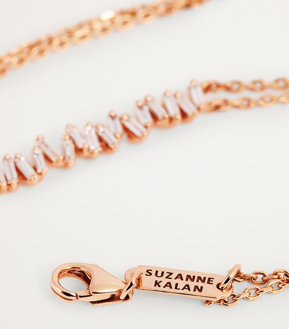 Rose Gold and Diamond Classic Bar Bracelet 18K RG/WD Image 5