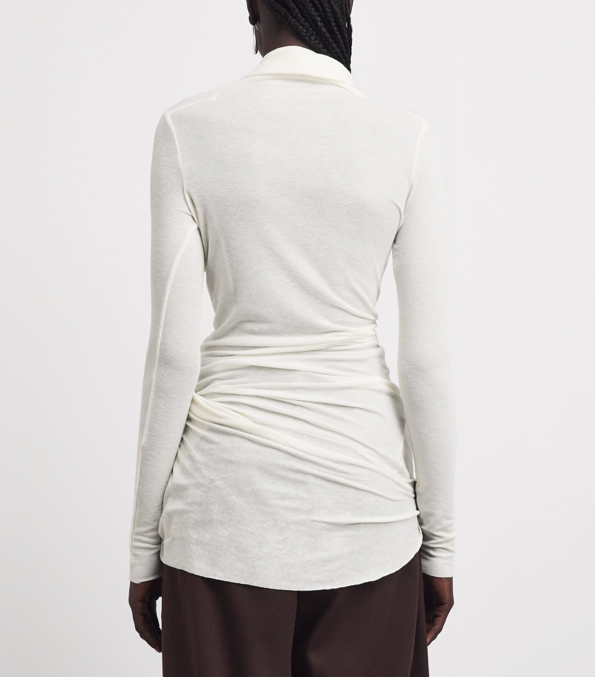 Source Unknown Womens Asymmetric-Drape Folgore Top Iv Image 5