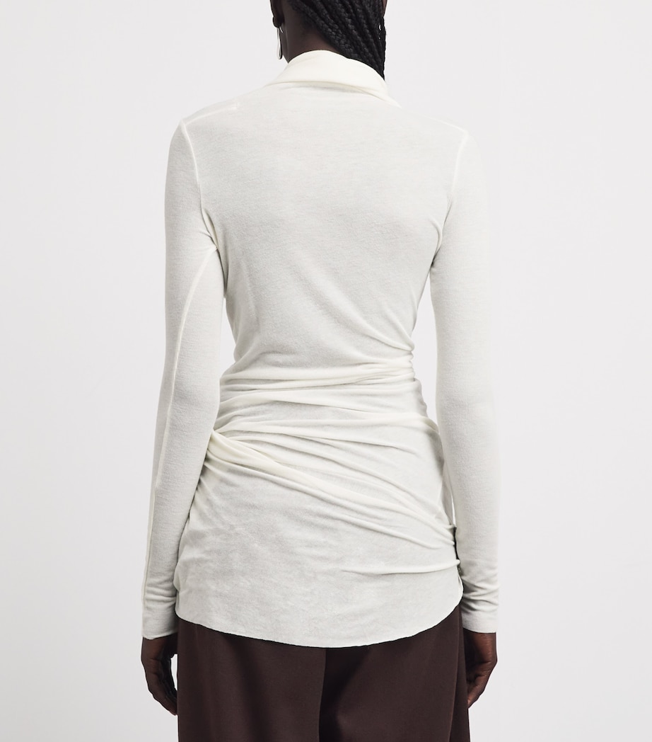 Source Unknown Womens Asymmetric-Drape Folgore Top Iv Image 5