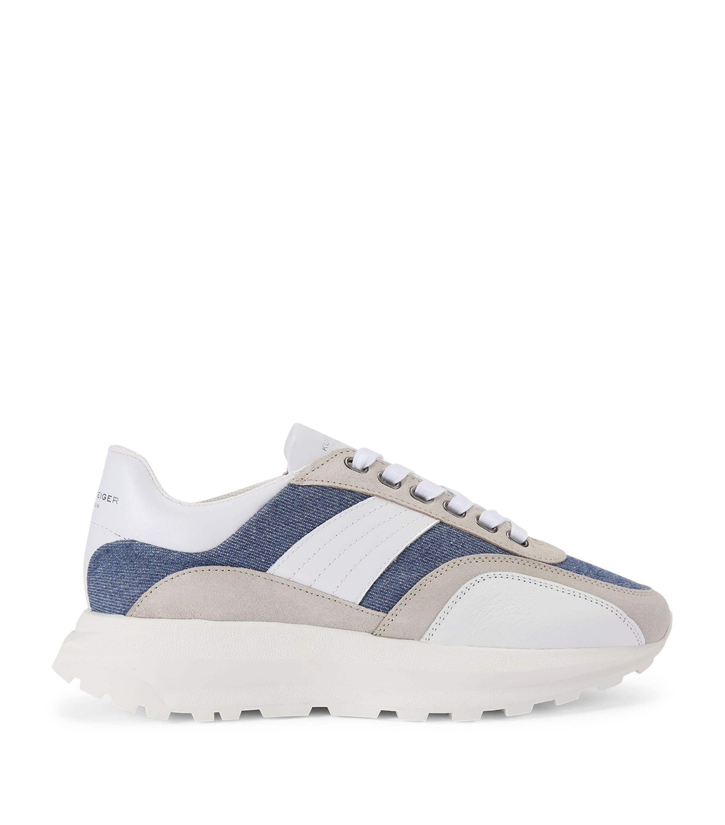 Kurt Geiger London Denim-Suede Gaspar Sneakers | Men Shoes | Trainers | Low-Top Trainers | Designers | Kurt Geiger London | 5213
