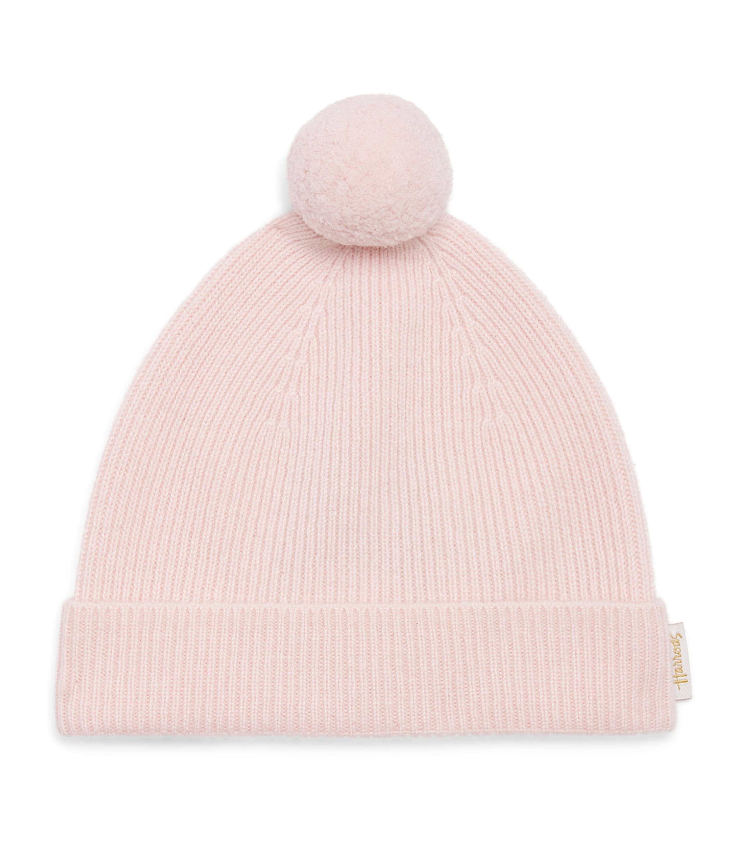 Cashmere Pom-Pom Hat PINK Image 1