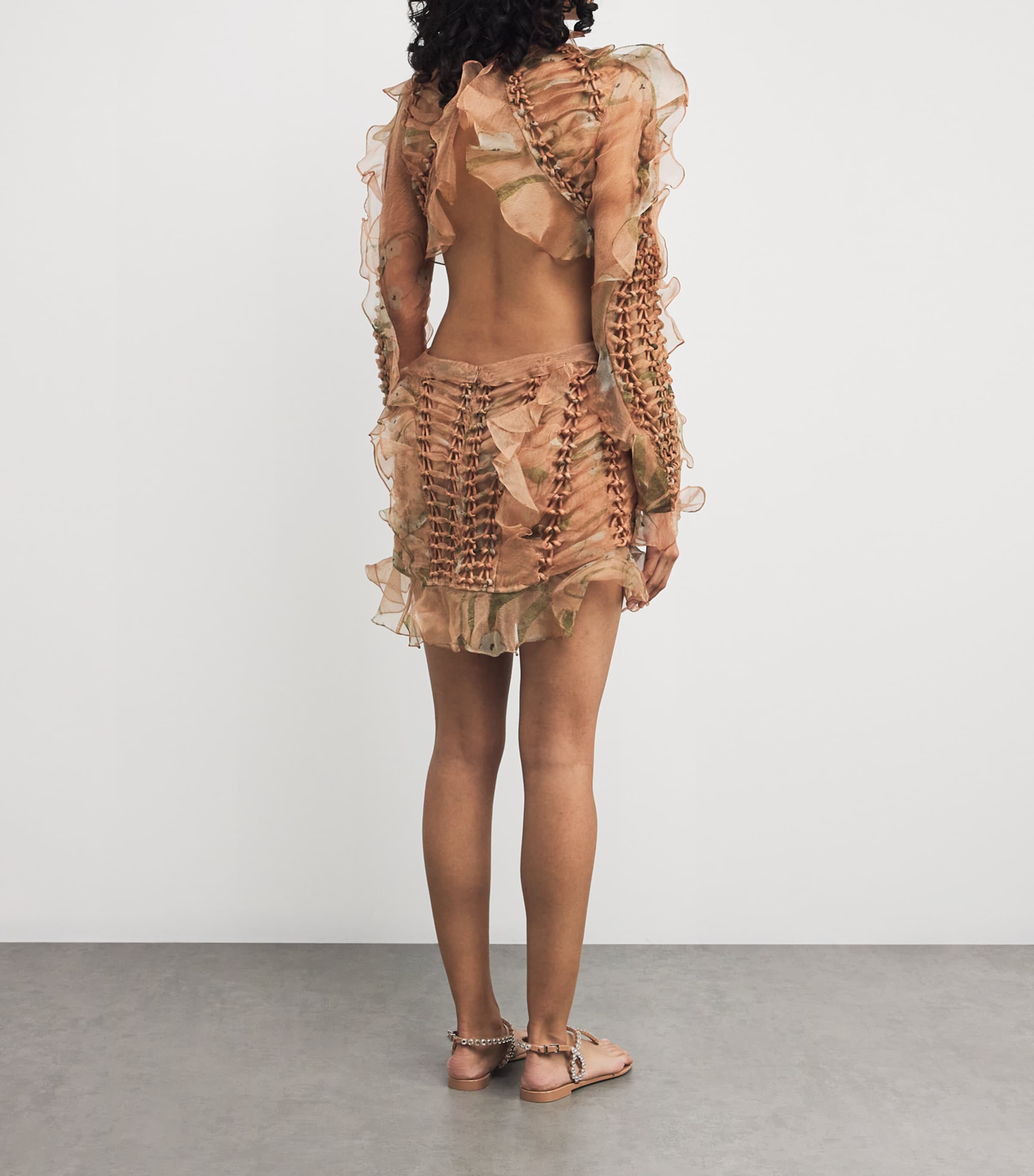 Zimmermann Pink Braided Illuminate Mini Dress | Harrods TW