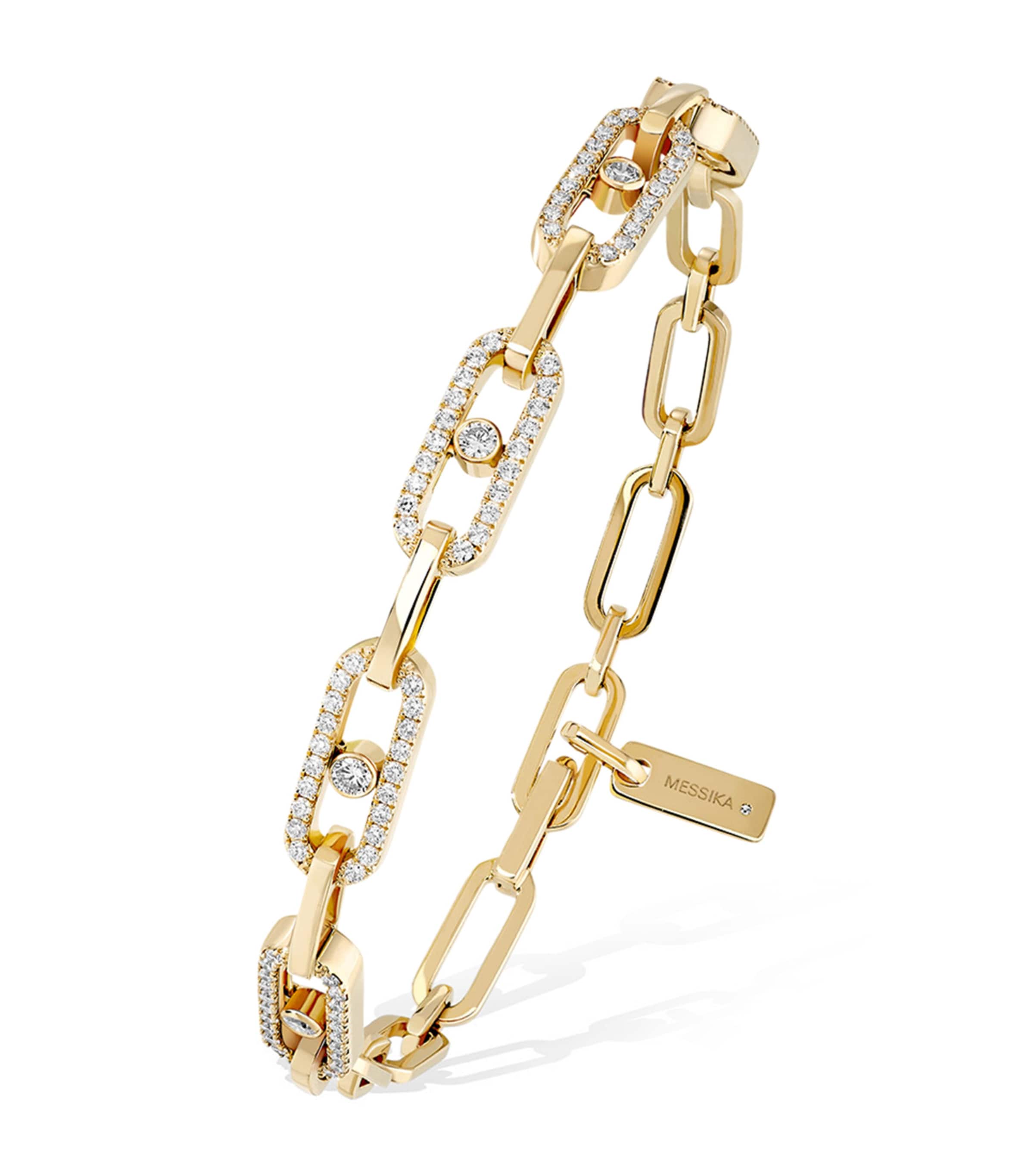 Yellow Gold and Diamond Move Link Multi Bracelet YELLOW GOLD Image 1