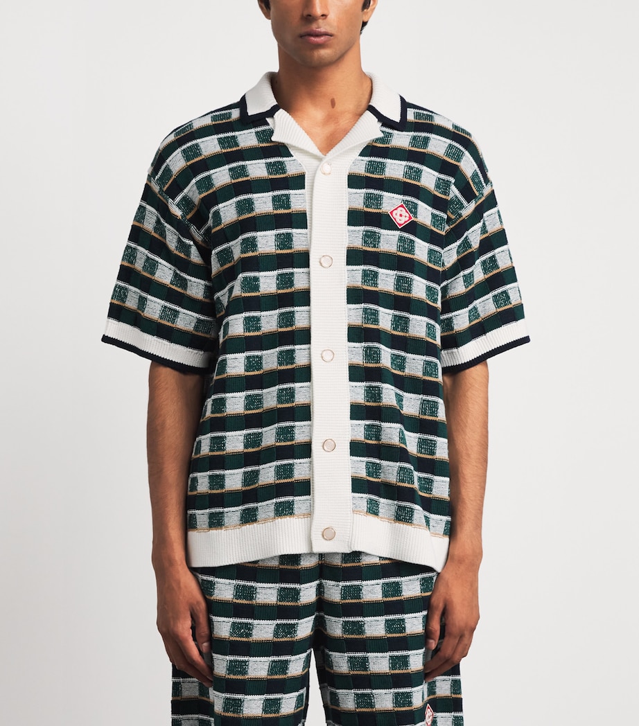 Casablanca Mens Cotton Crochet Mosaic Shirt Image 4