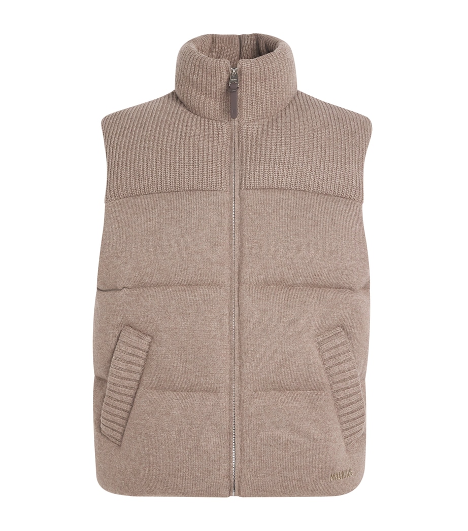 Wool-Cashmere Braxton Down Gilet COFFEE A Image 1