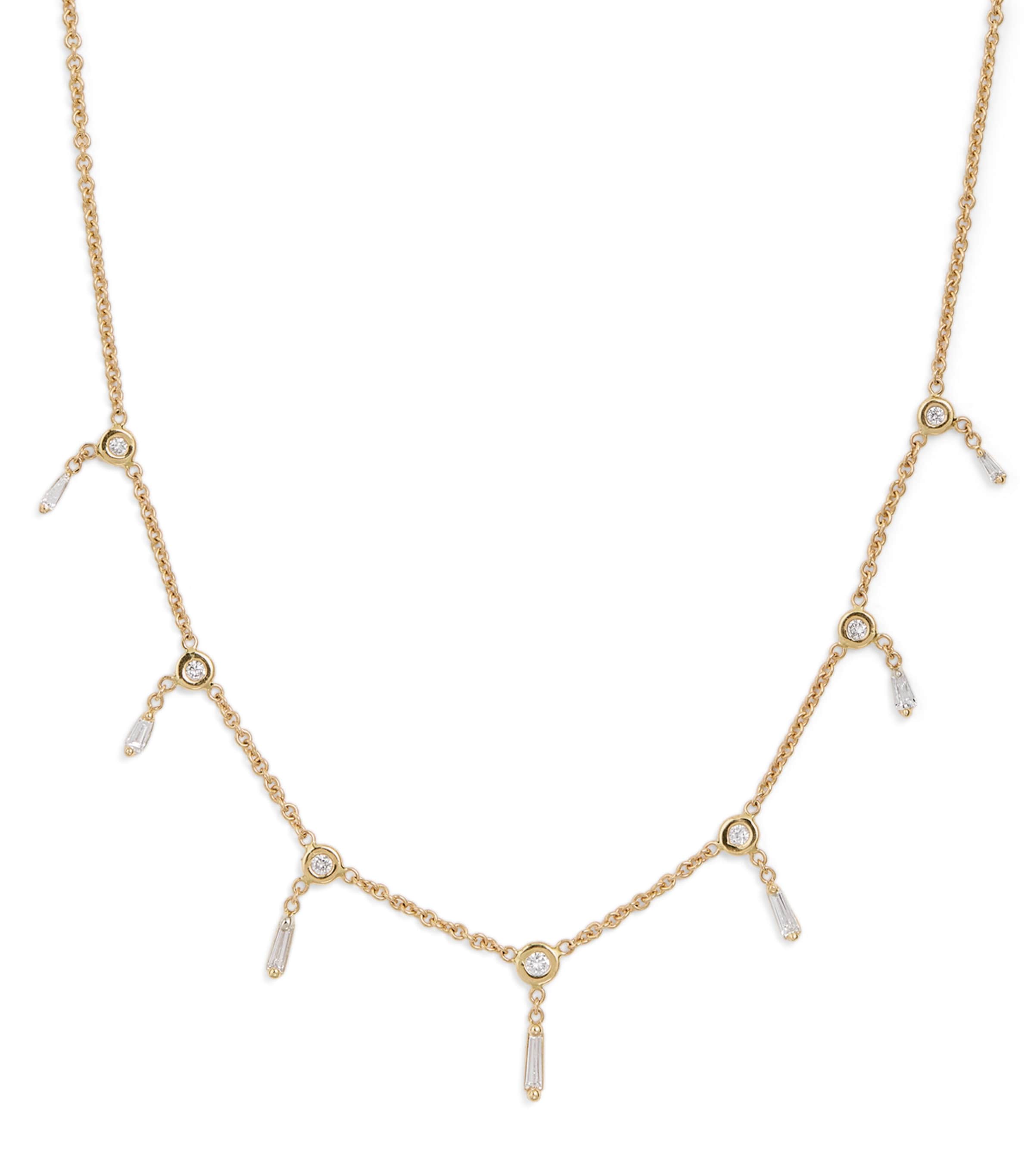 Jacquie Aiche Yellow Gold And Diamond Shaker Necklace In Gold