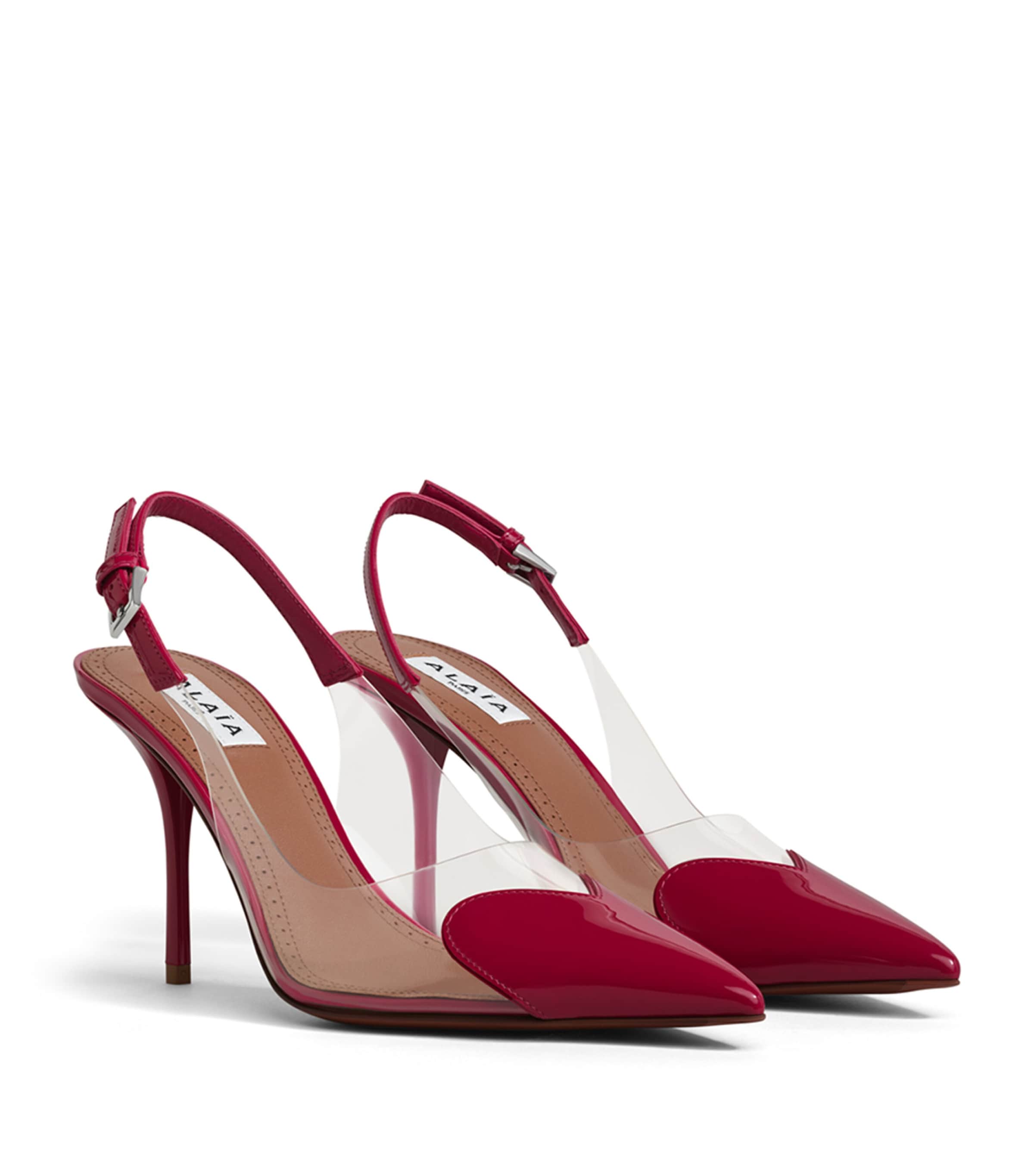 Patent Leather Le Coeur Slingback Pumps 90 FRAMBOISE Image 2