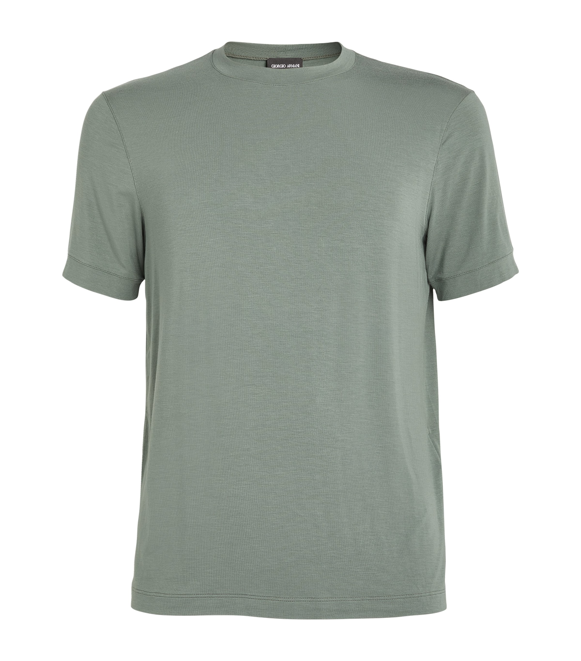 Shop Giorgio Armani Crew-neck T-shirt In Green