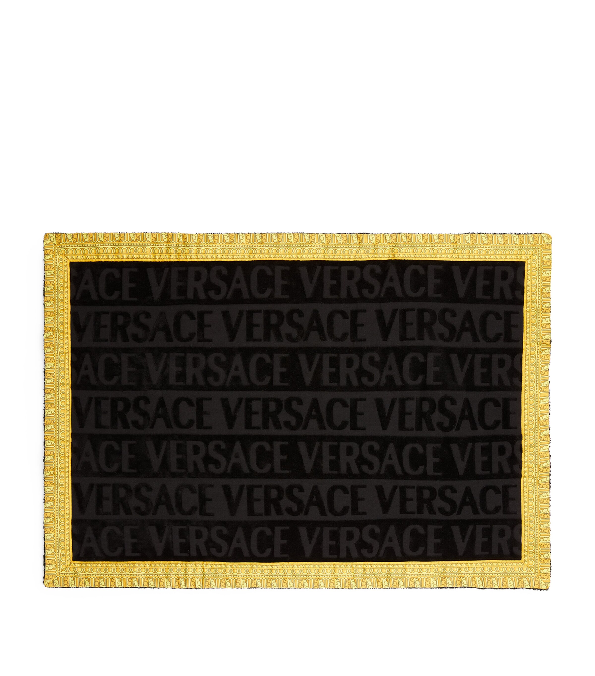 Versace Baroque Bath Mat (80cm x 60cm) Black Image 2