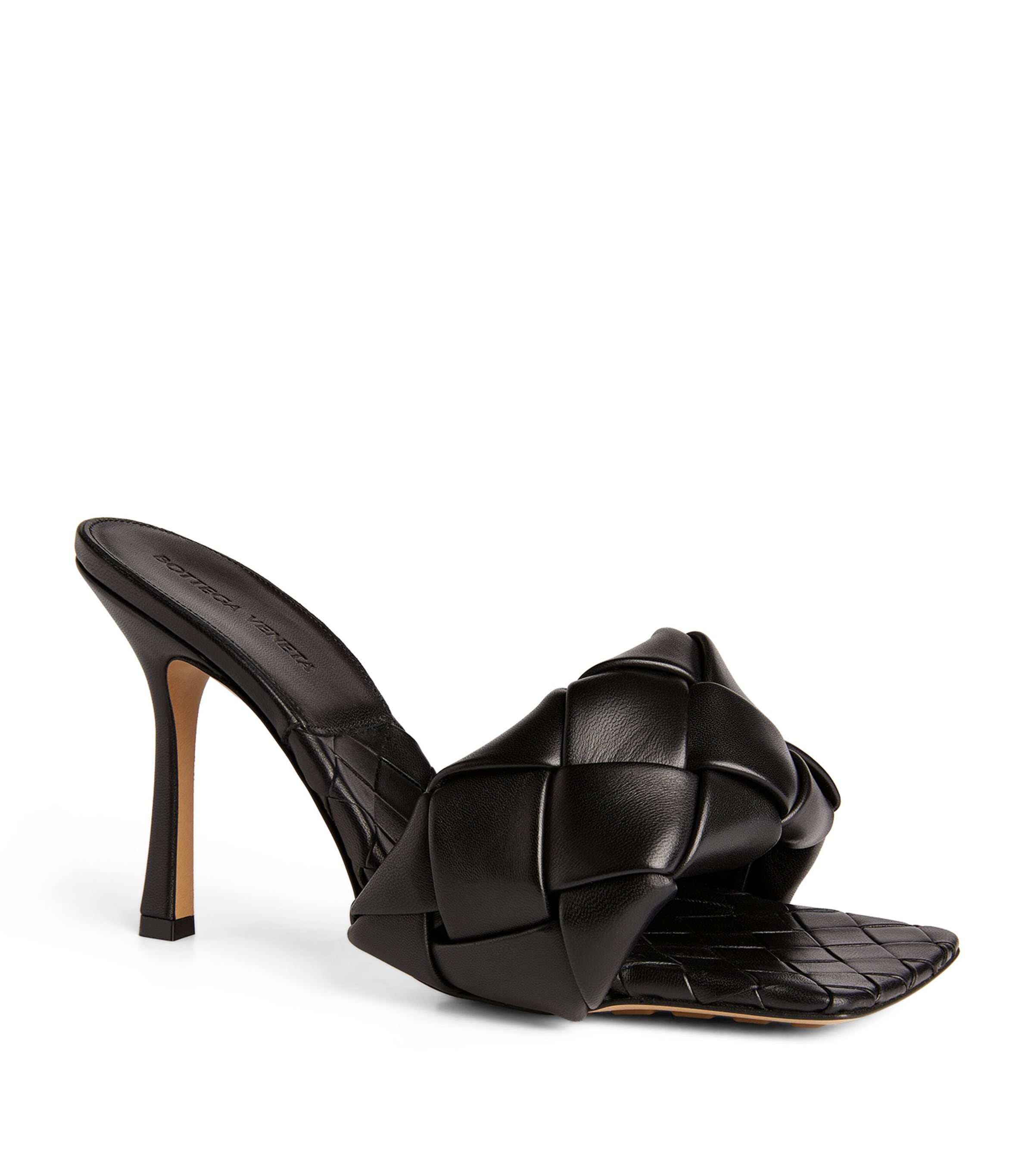Quilted Leather Lido Mules 90 NERO/NERO Image 5