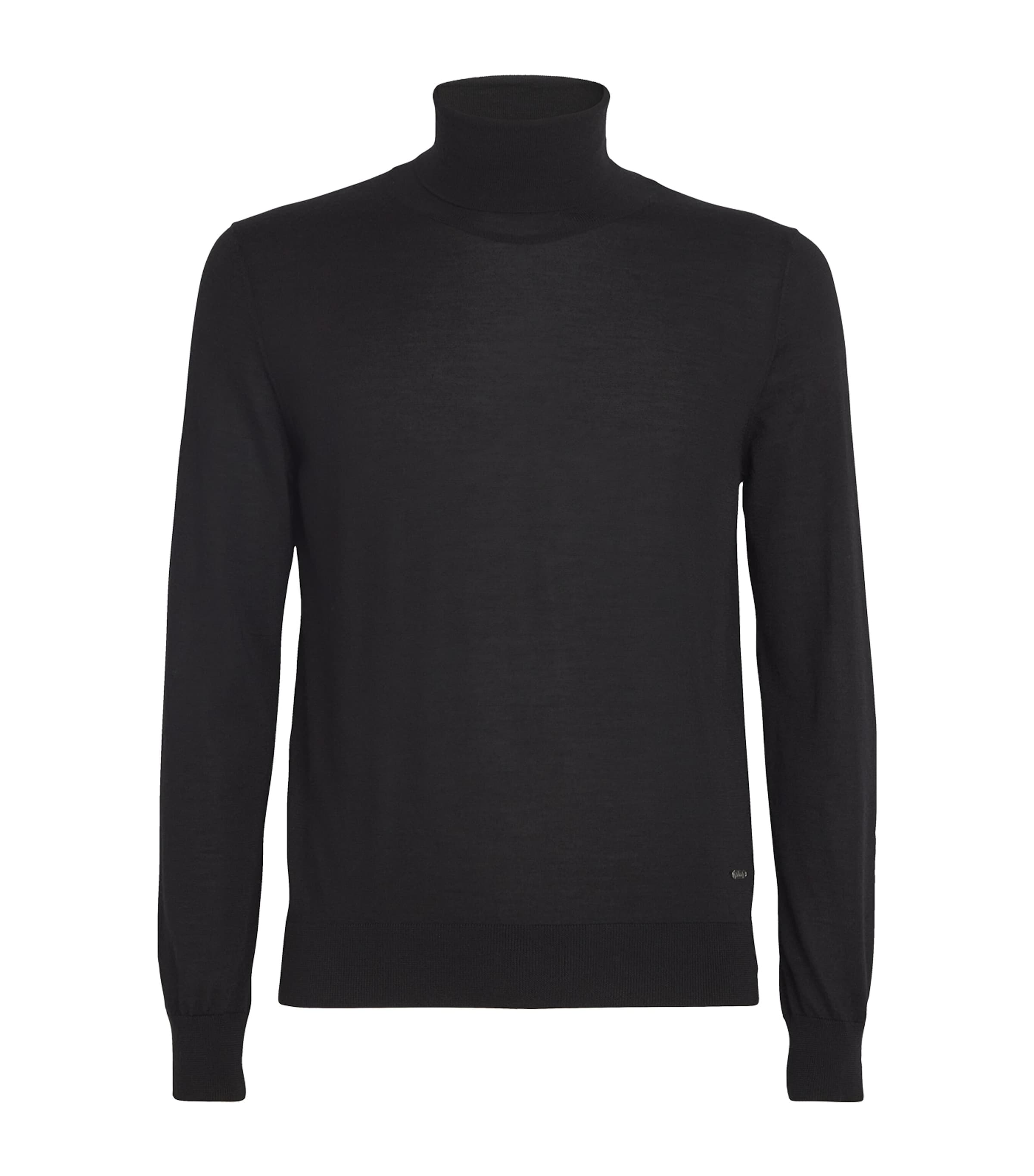 Brioni Cashmere High-neck In Cashmere And Silk In Black