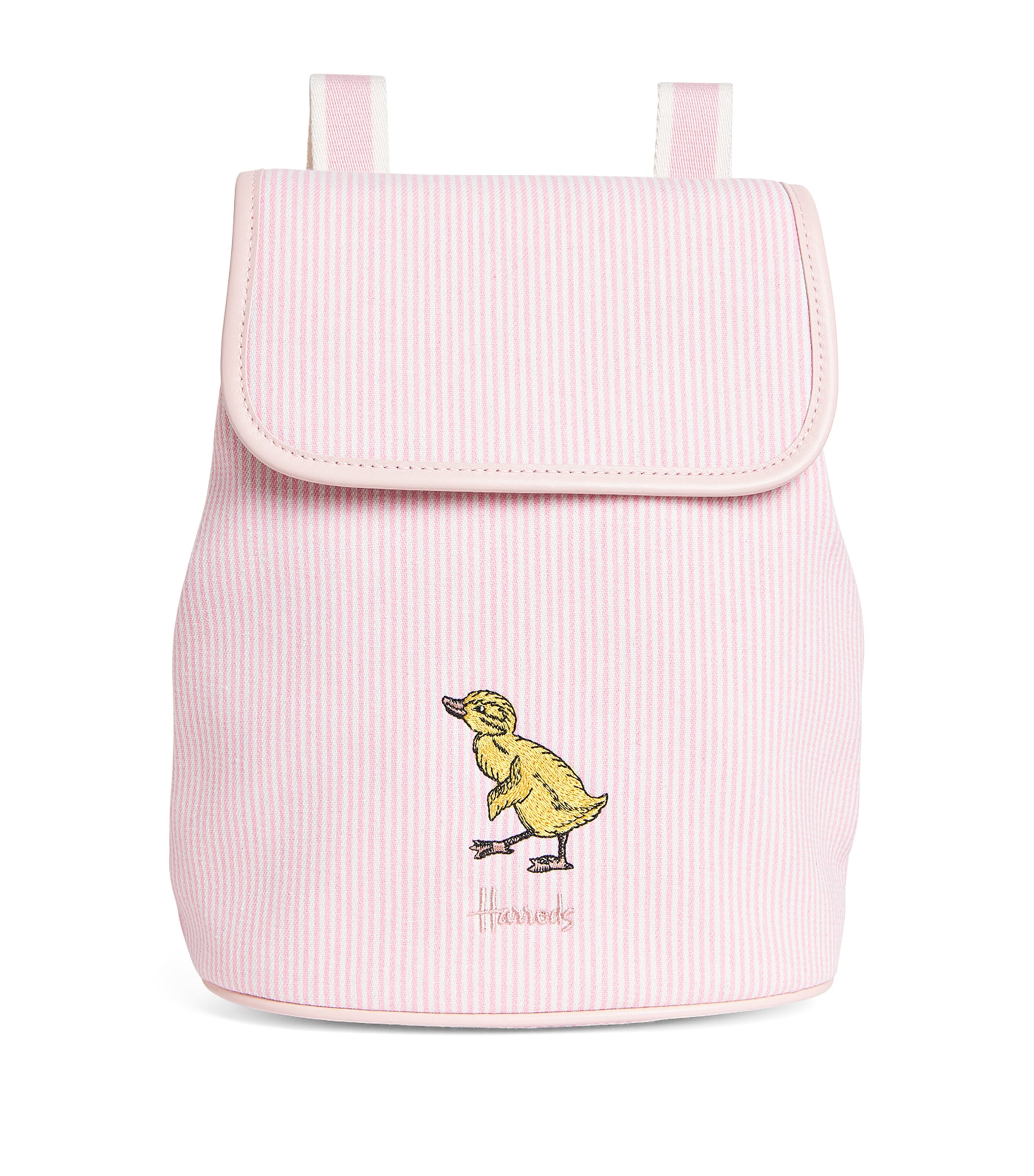 Harrods Embroidered Backpack In Pink