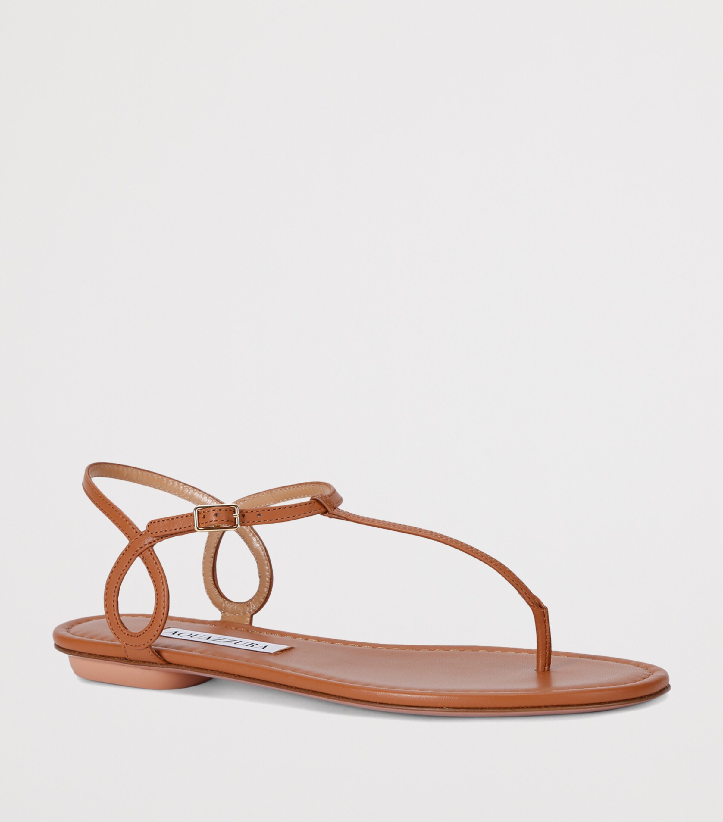 Aquazzura Leather Almost Bare Sandals Tan Image 3