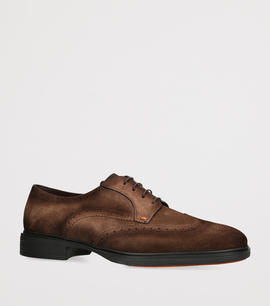 Suede Brogue Oxford Shoes BROWN Image 3