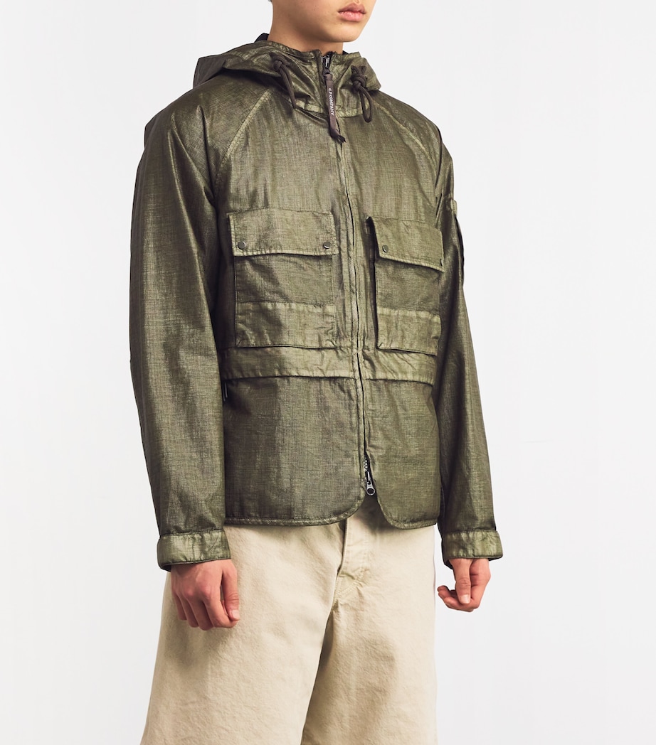 Technical Rafia Drawstring-Hood Jacket THYME 669 Image 3