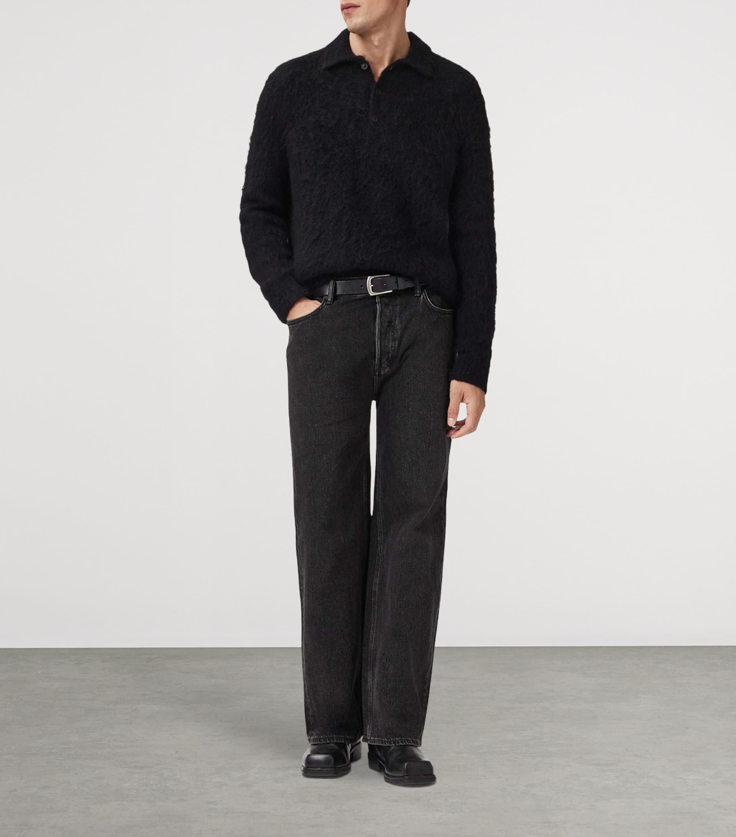 Brushed Sonny Polo Sweater BLACK Image 2