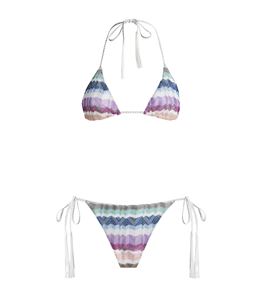 Missoni Womens Zigzag Triangle Bikini Multicolor Image 1