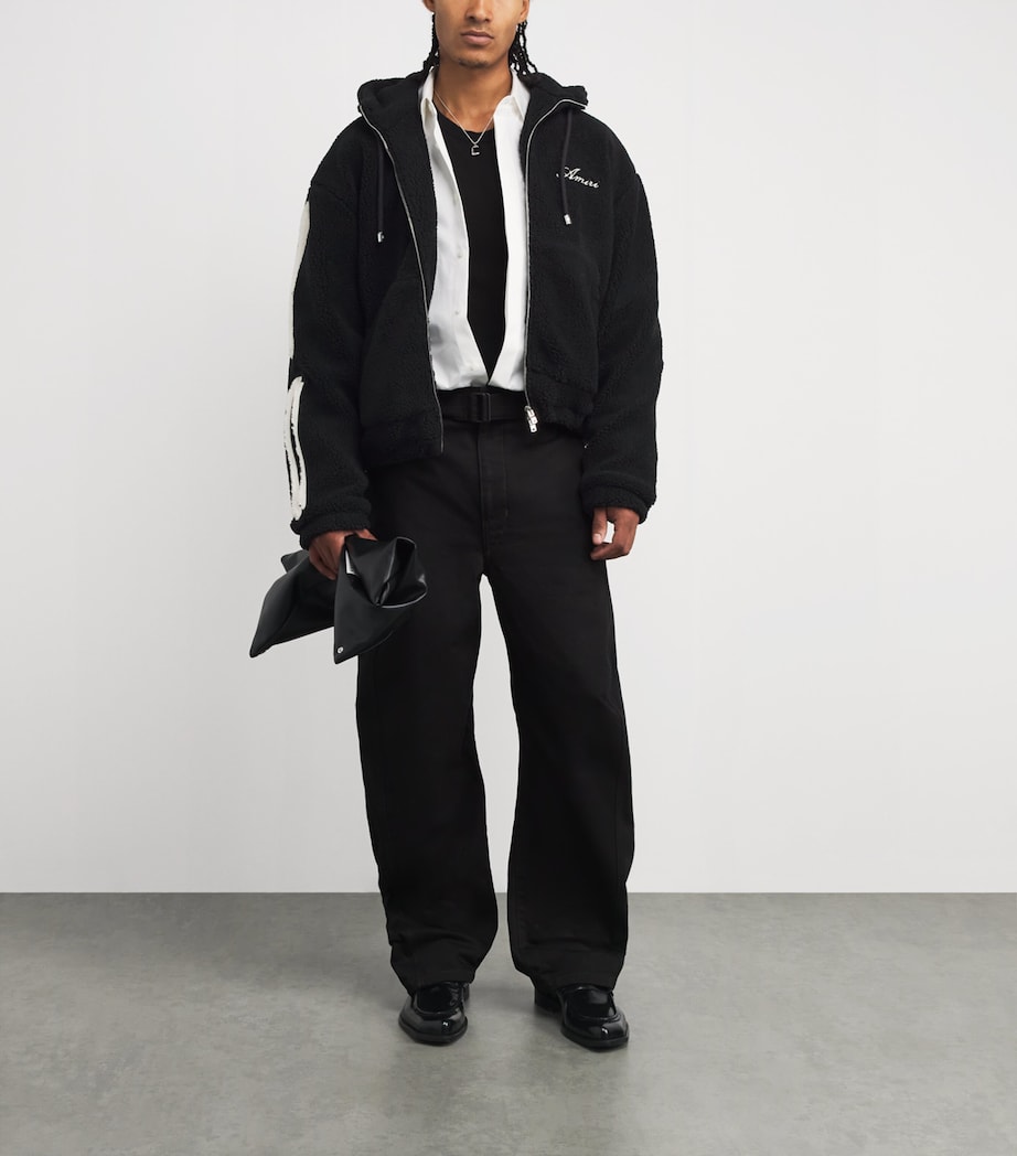 Fleece Bones Hoodie BLACK Image 2