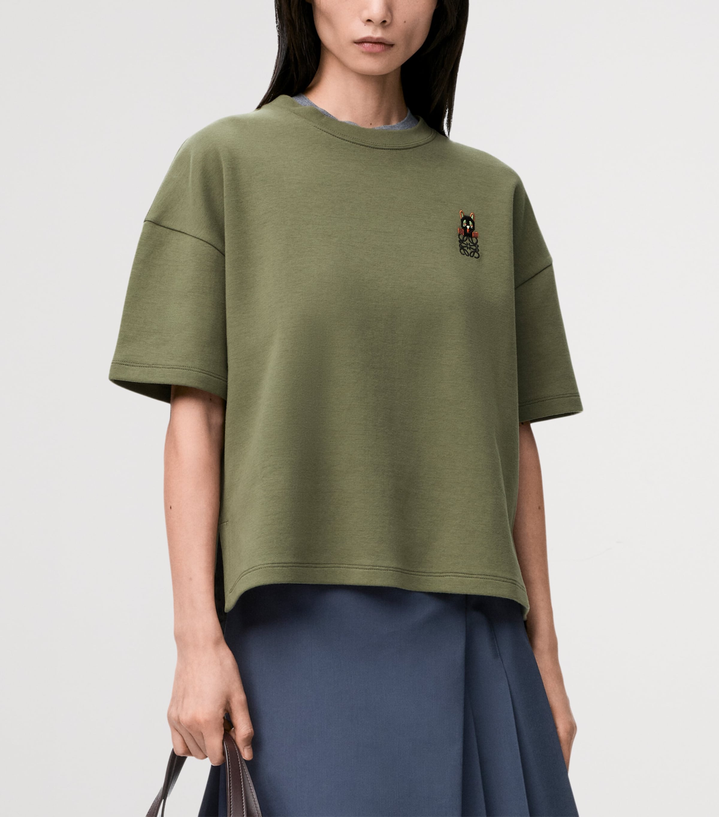 x Louis Wain Cotton-Blend Anagram T-Shirt KHAKI GREEN Image 3