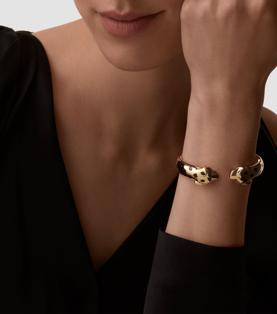 Yellow Gold, Tsavorite Garnet and Onyx Panthère de Cartier Bangle YELLOW GOLD Image 8