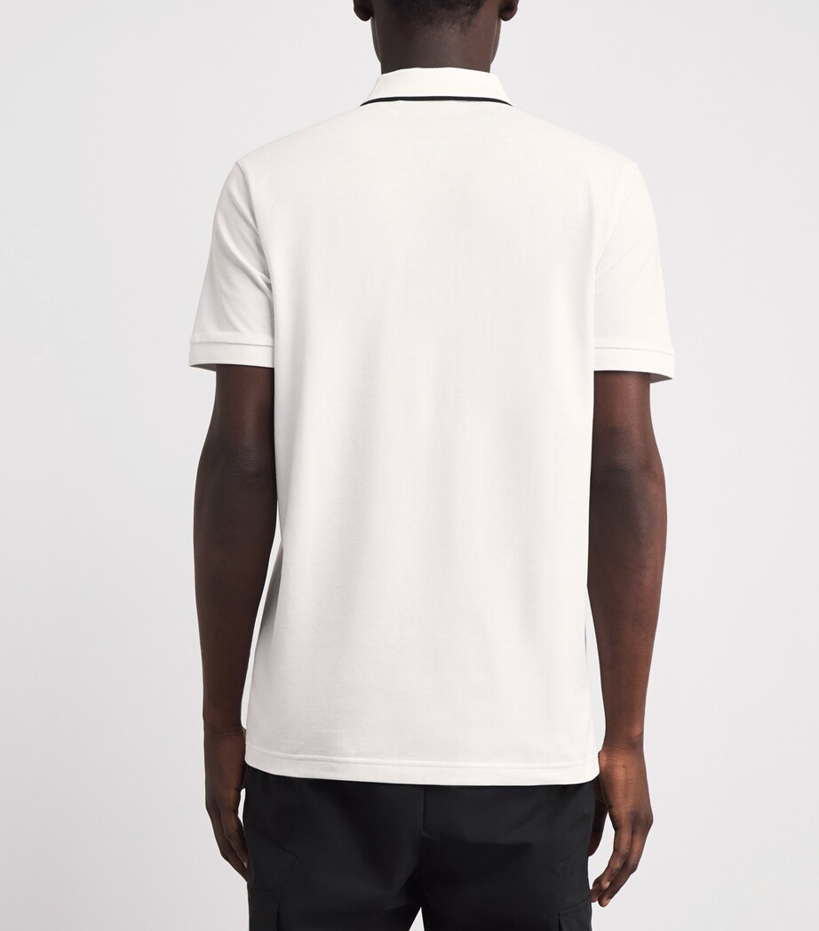 BOSS Mens Stretch-Cotton Philix Polo Shirt White Image 5