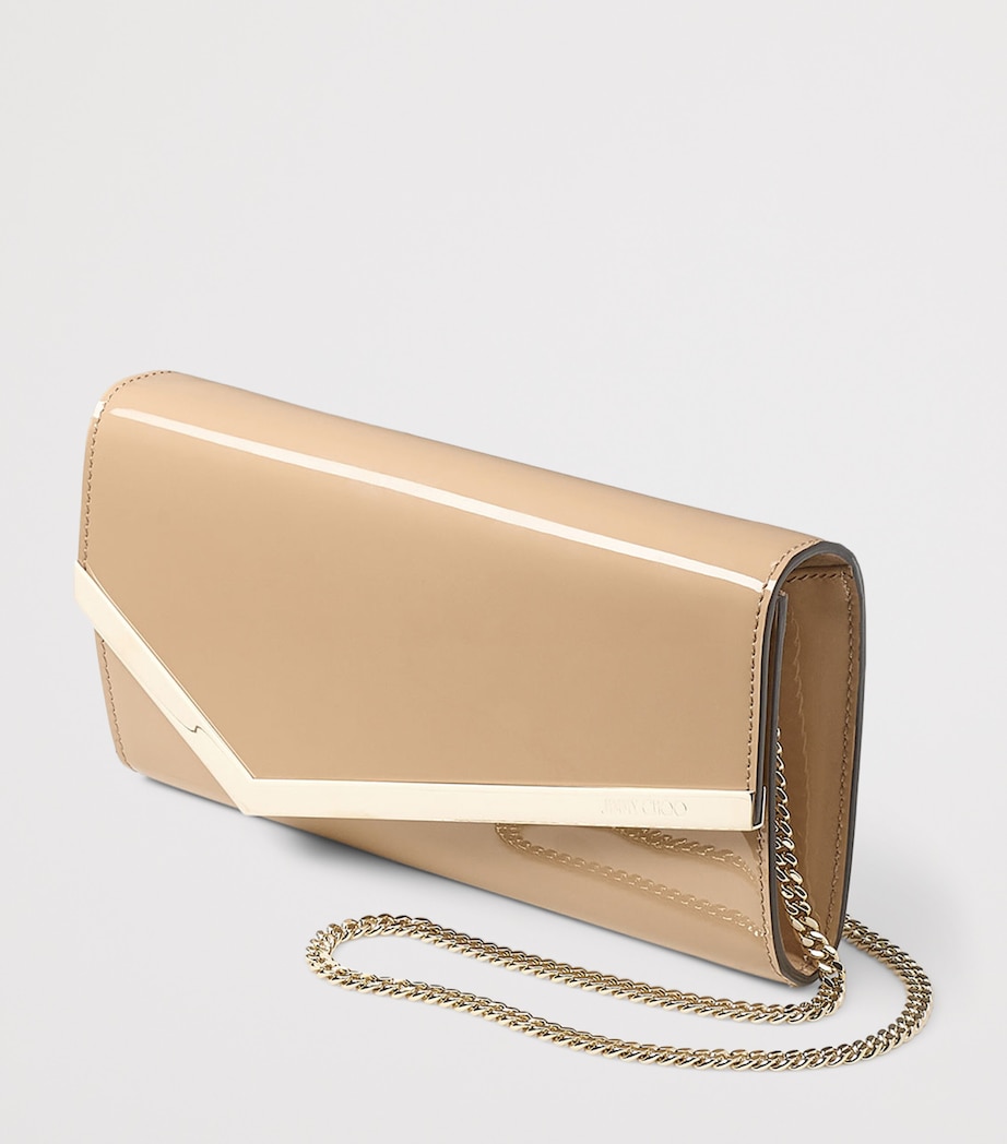 Patent Leather Emmie Clutch Bag CHAI/LIGHT GOLD Image 2