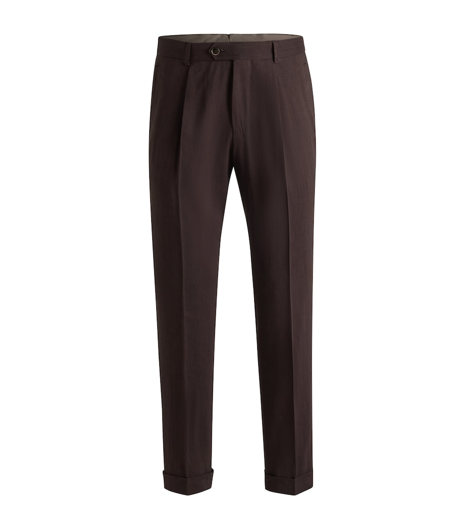 Linen-Wool Tailored Trousers 203 Image 1