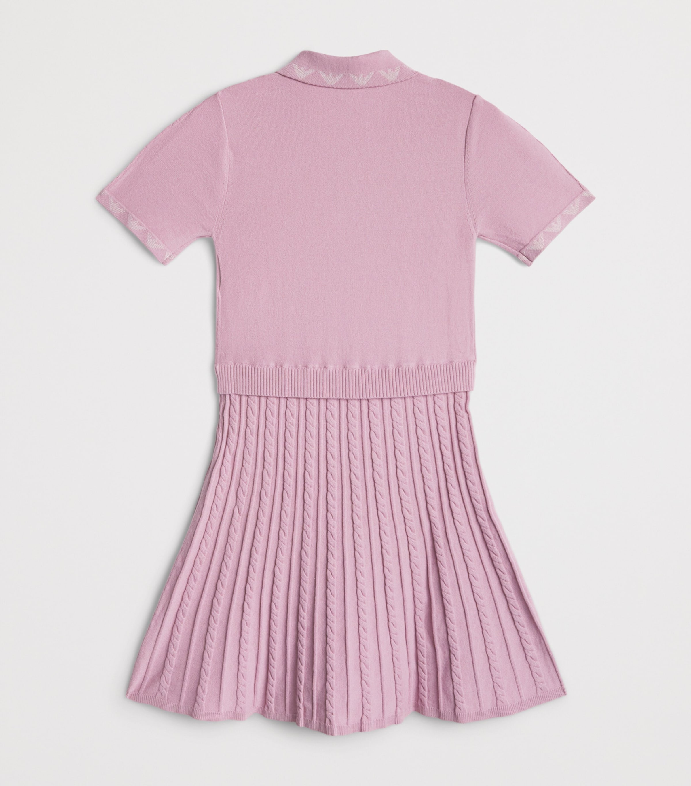 Emporio Armani Kids Polo Shirt Dress (4-14 Years) Mauve Shadows Image 2