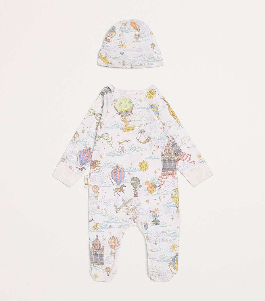 Balloon All-In-One and Hat Gift Set (0-18 Months) BLUE Image 2