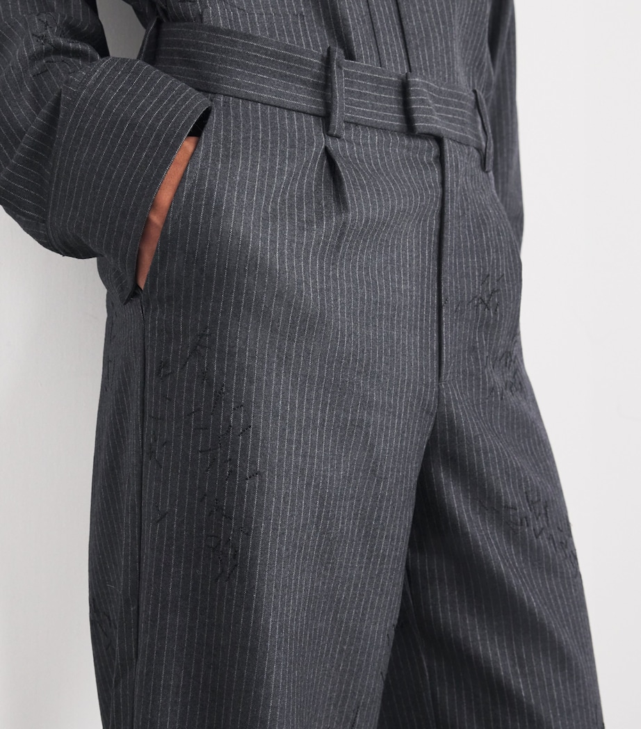 Wool-Blend Pinstripe Trousers COAL PINSTRIPE Image 6