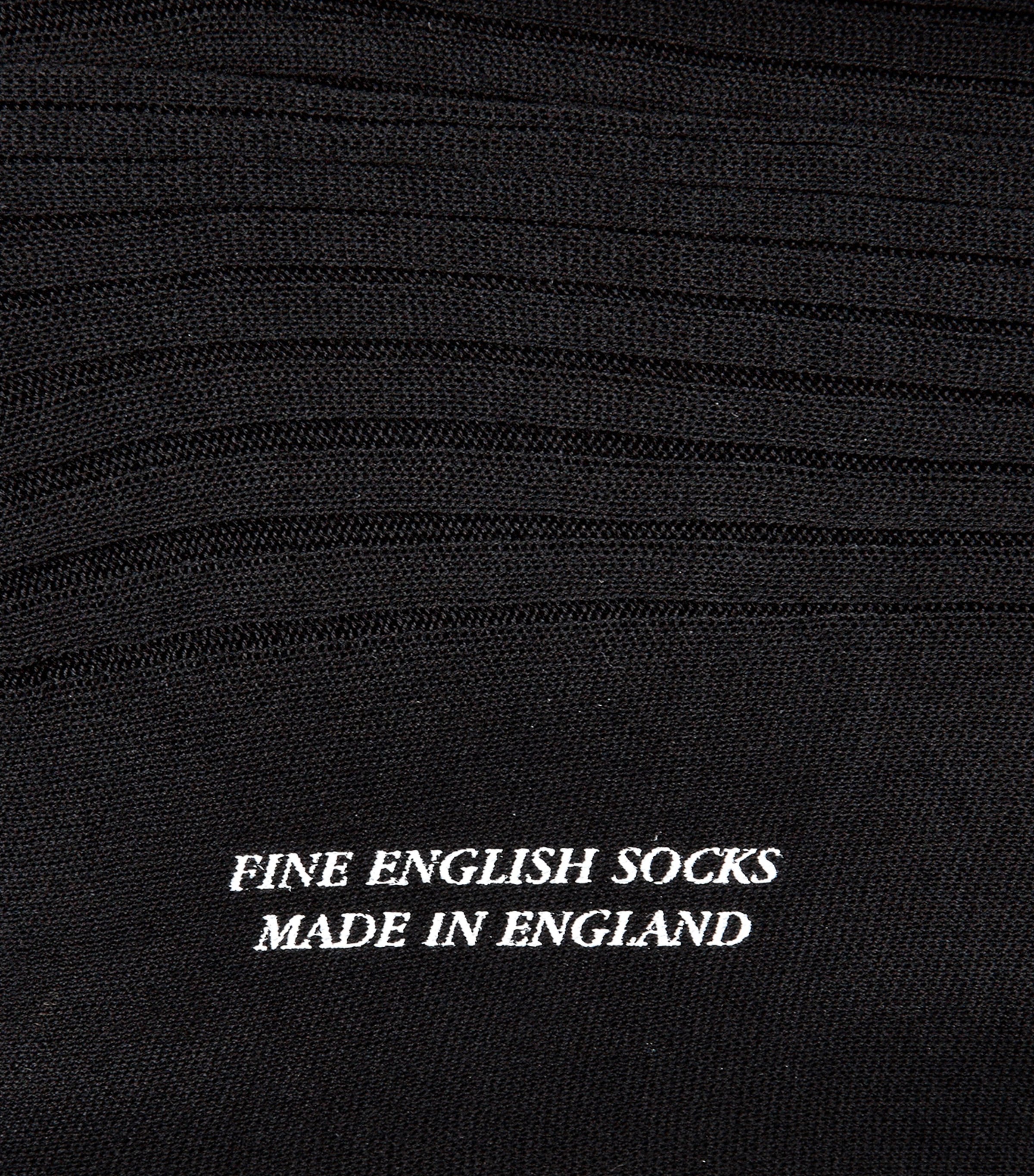 Egyptian Cotton Lisle Long Sock BLACK Image 2